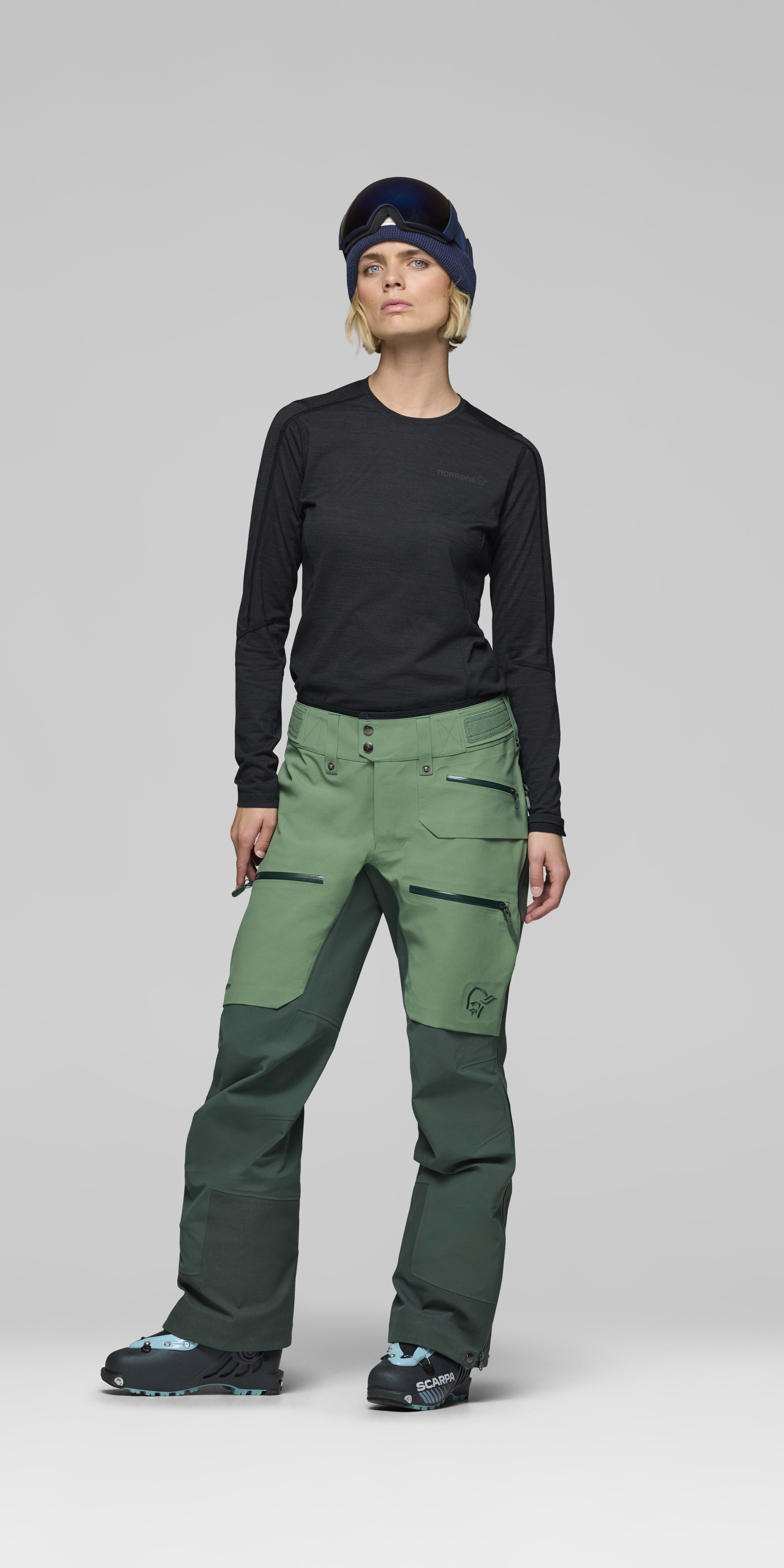 Female Look front image of lofoten Gore-Tex Pro Pants Dark Ivy