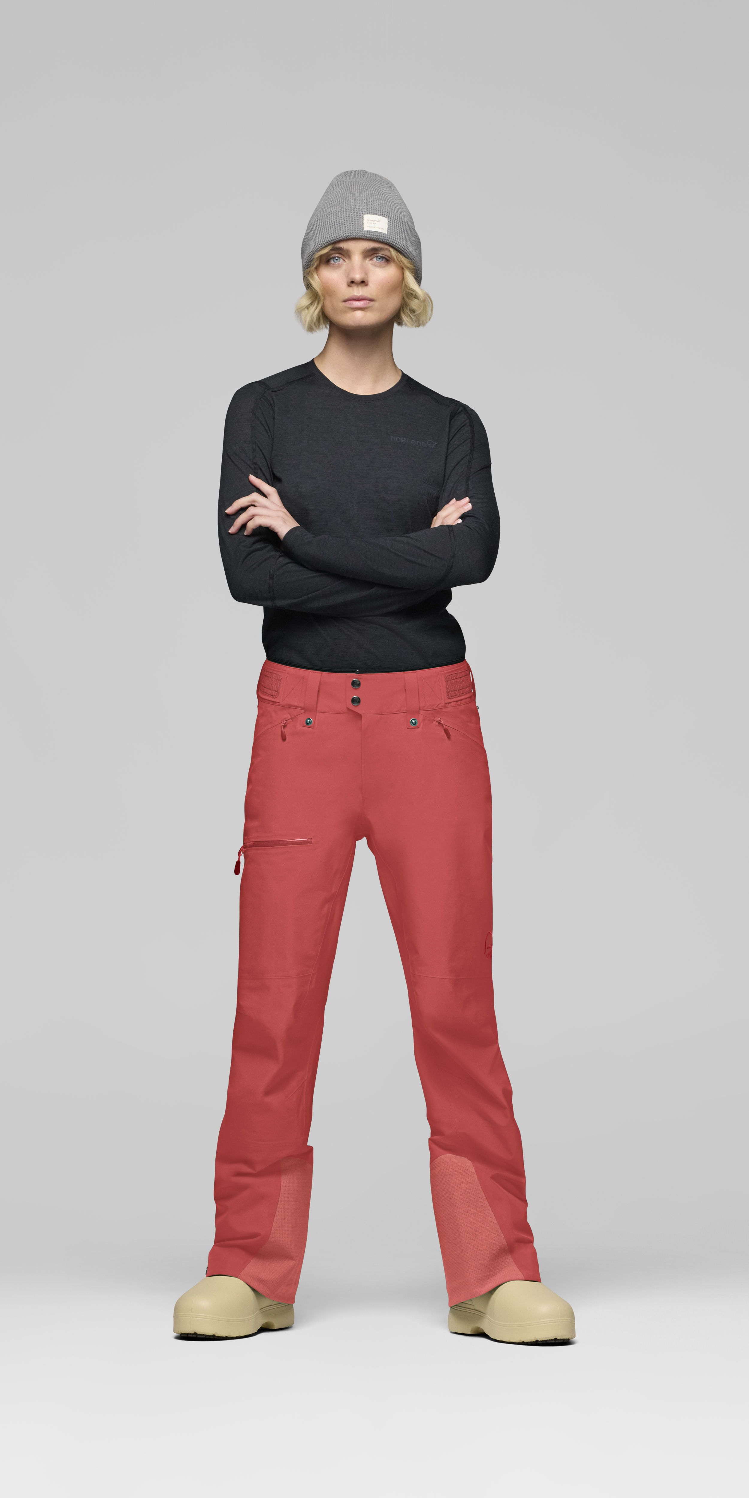 Female Look front image of lofoten Gore-Tex Pants Baked Apple