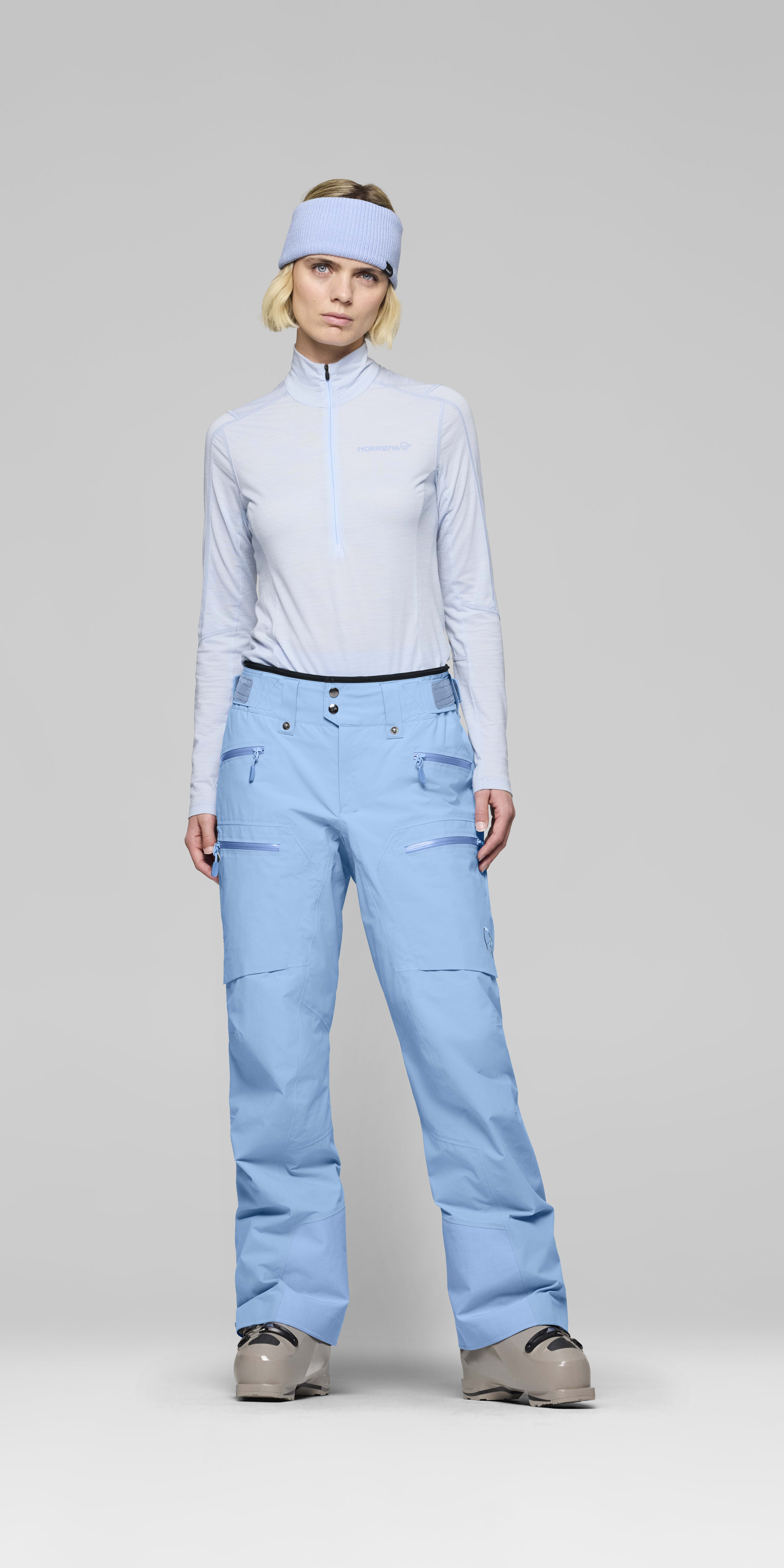 Female Look front image of lofoten Gore-Tex thermo60 Pants Allure