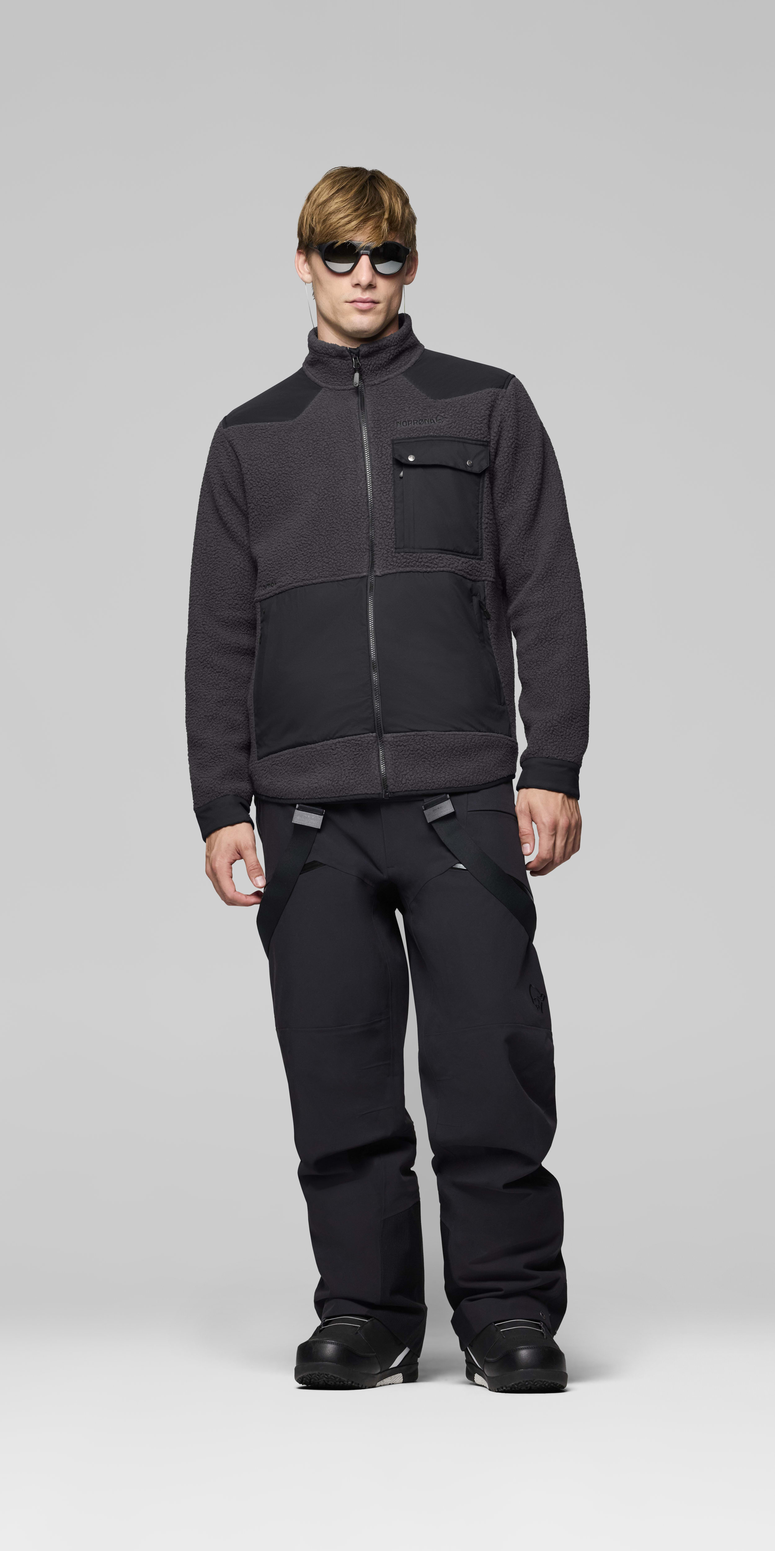 Male Look front image of tamok warm3 Jacket Phantom/Caviar Black