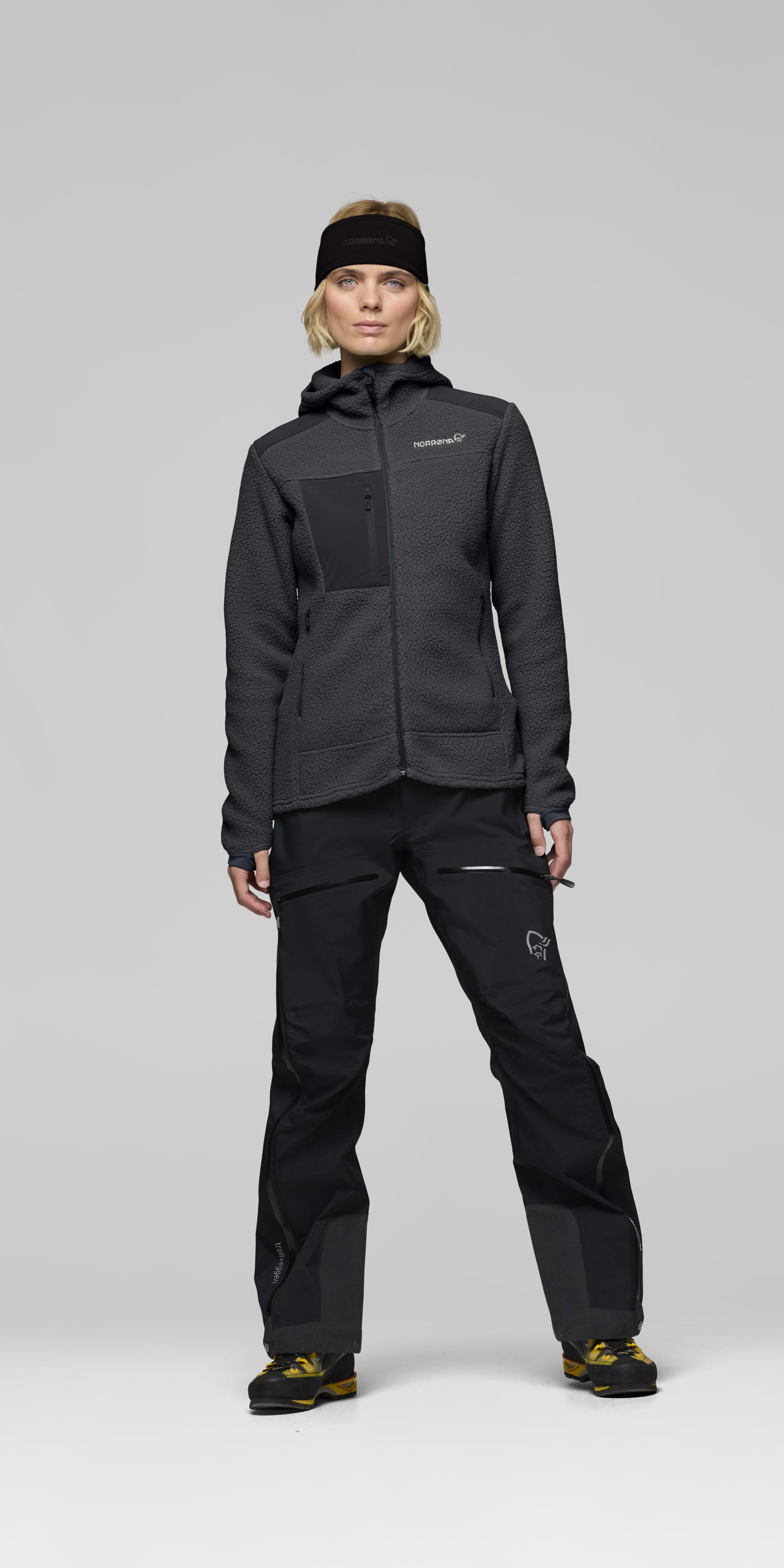 Female Look front image of trollveggen warm3 Zip Hood Phantom