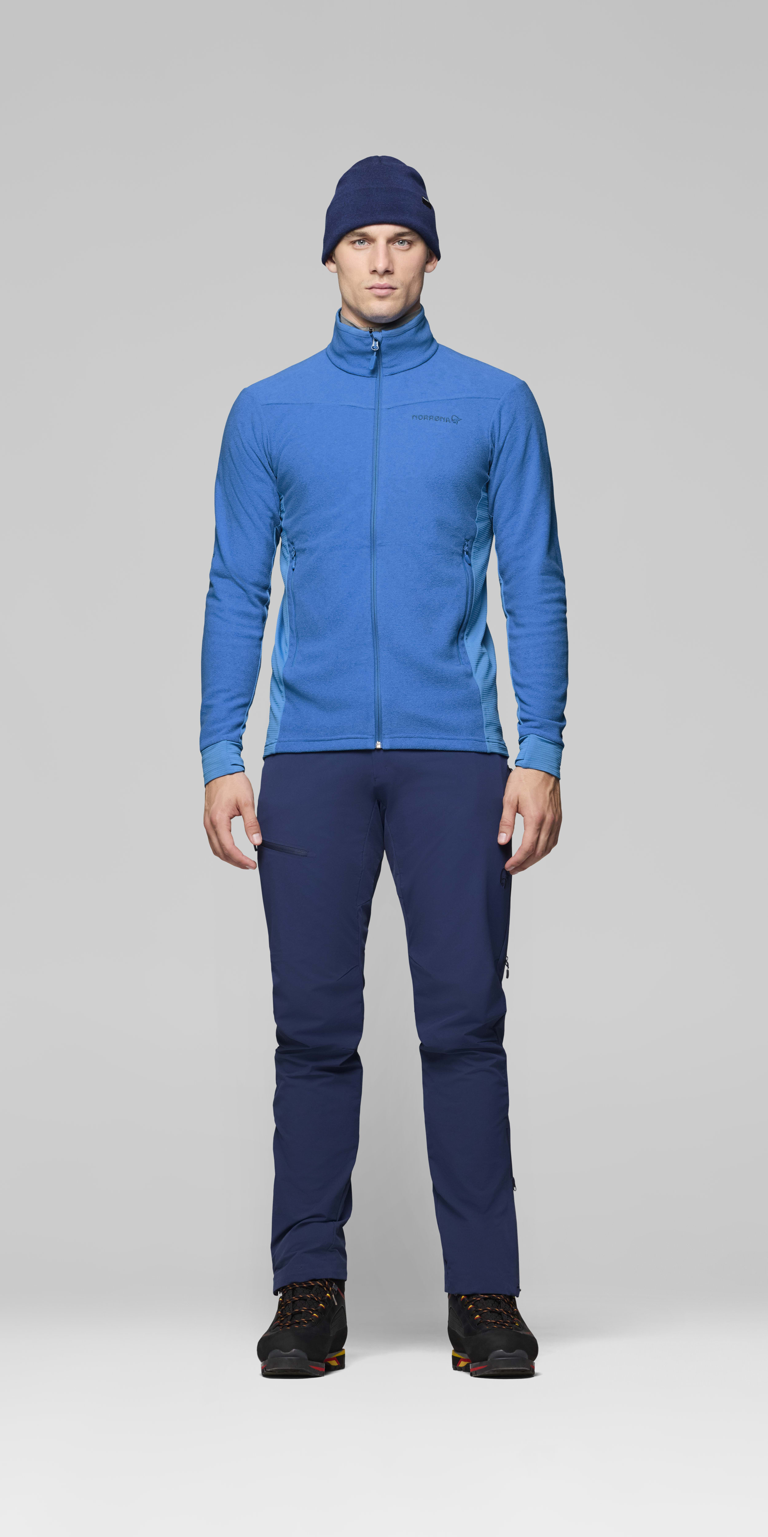 Male Look front image of falketind warm2 Jacket Brilliant Blue