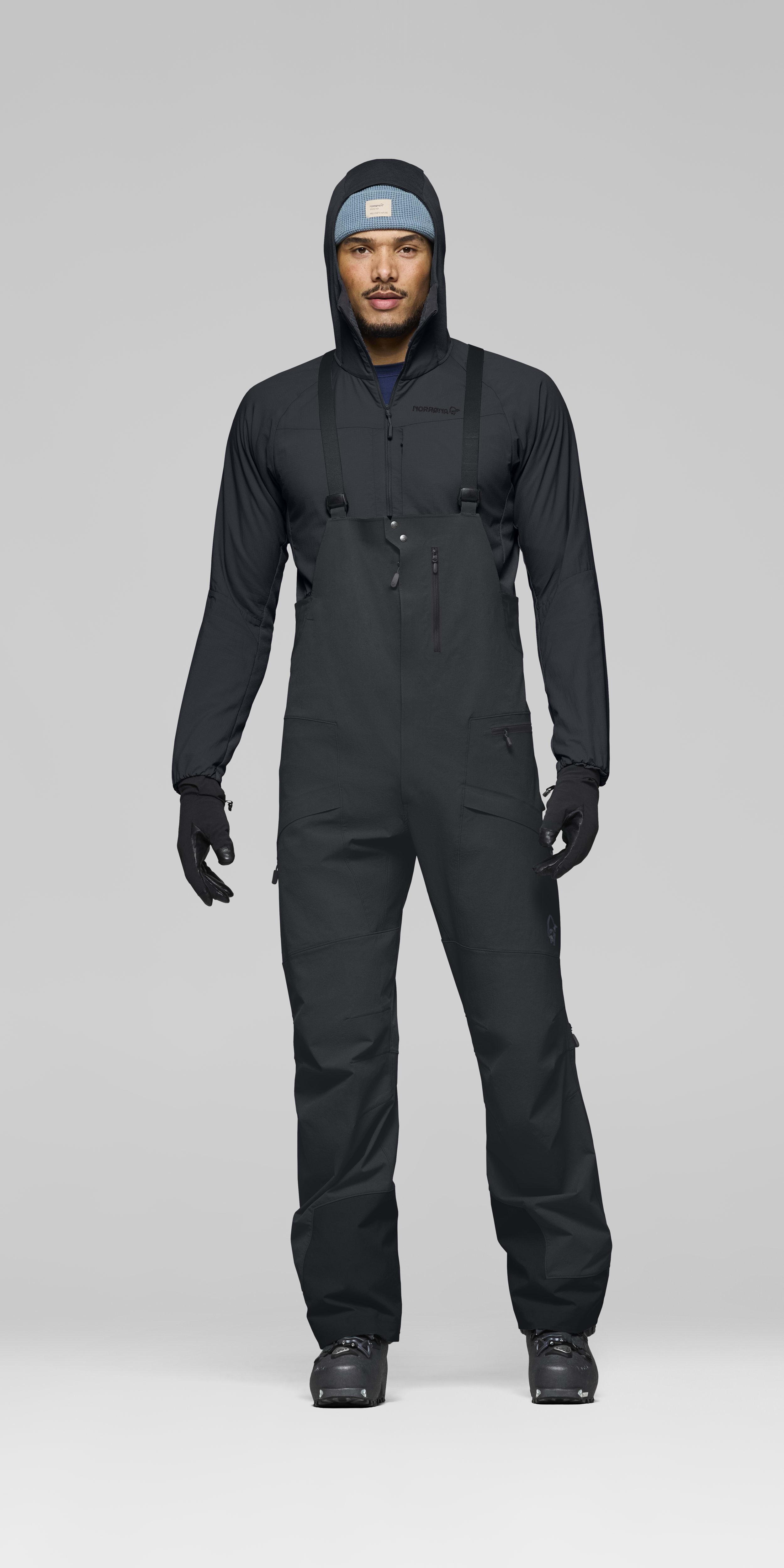 Male Look front image of more flex1 Bibs Caviar Black