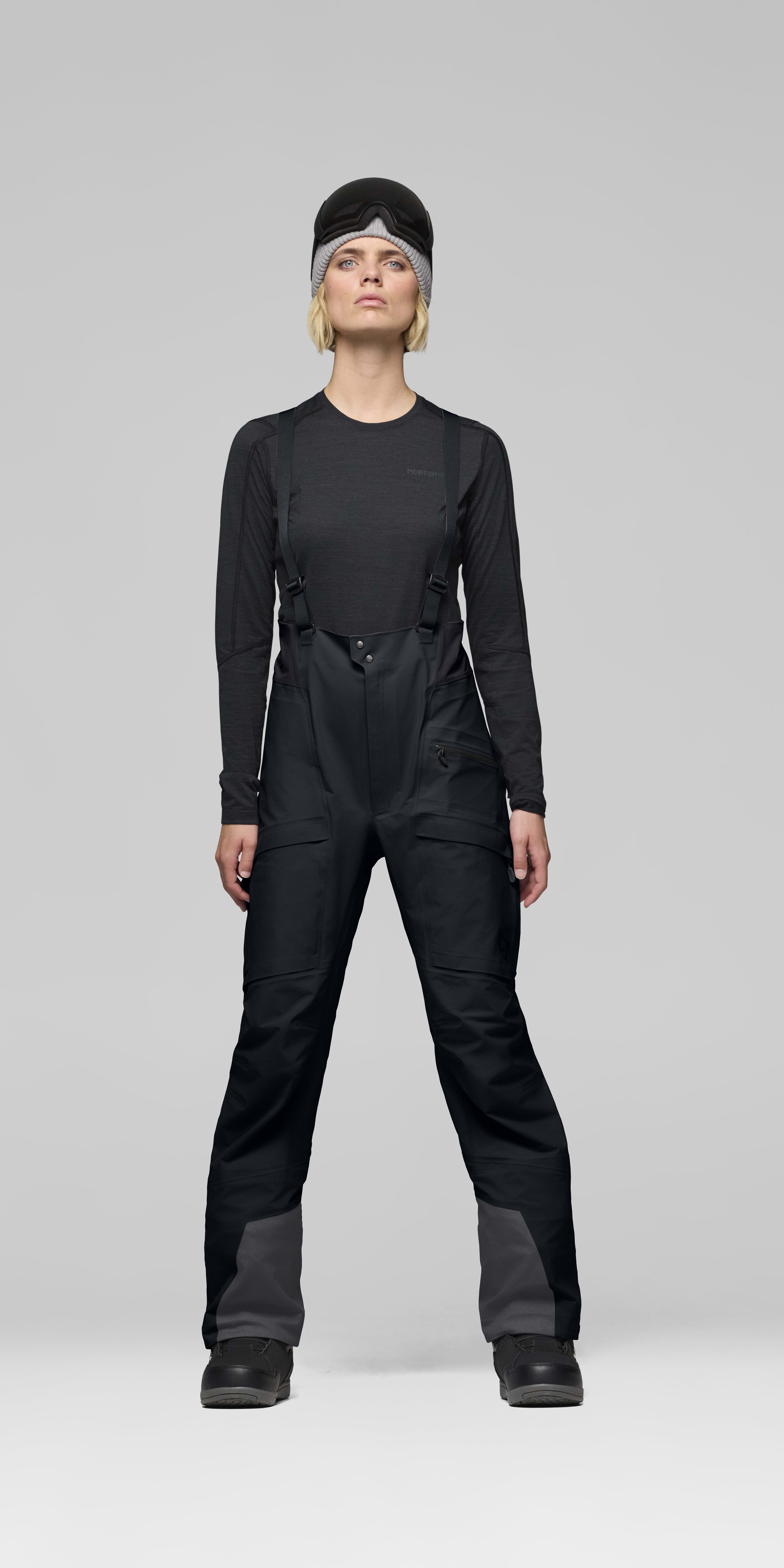 Female Look front image of more Gore-Tex Salopette Caviar Black