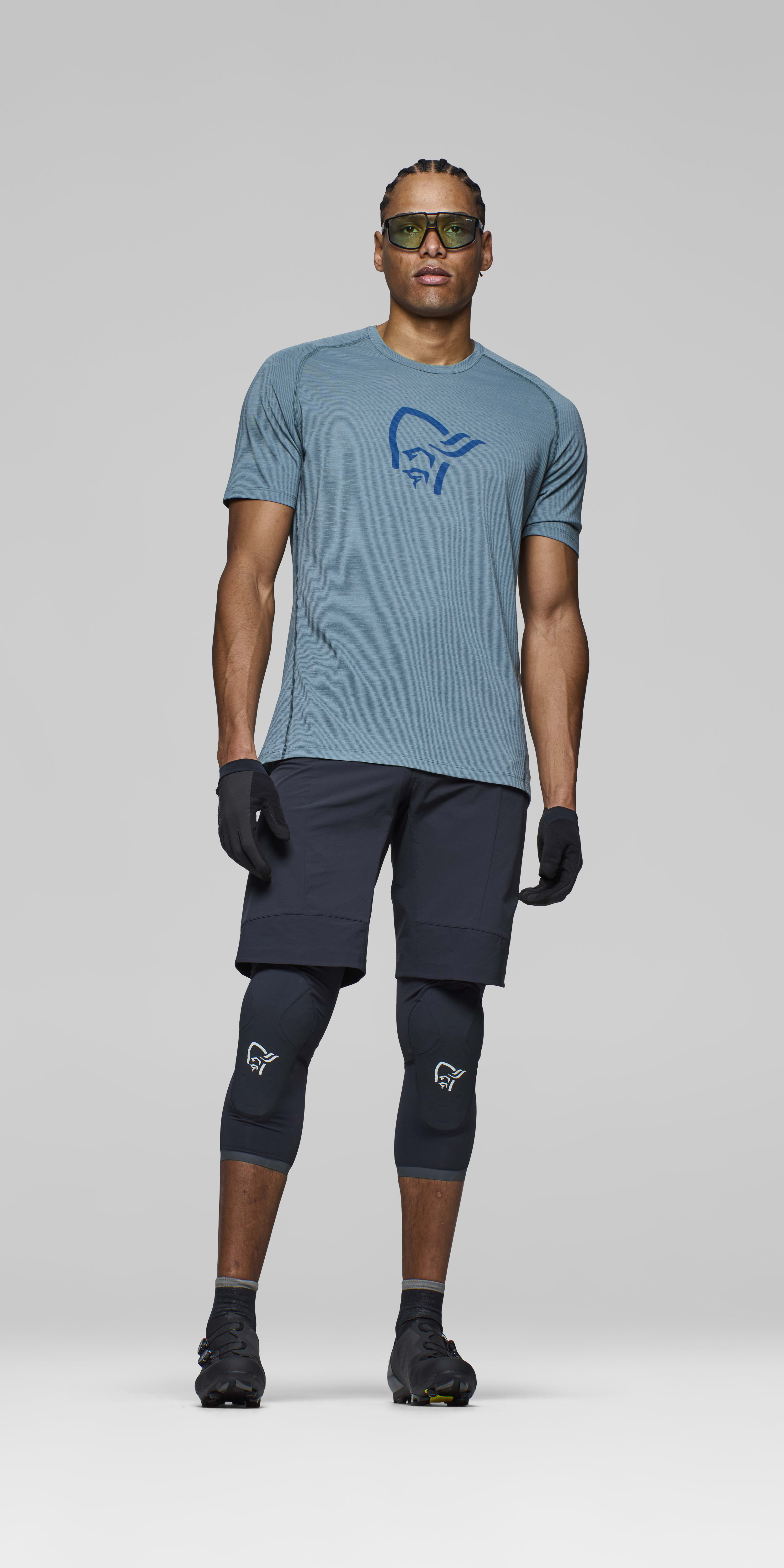 Male Look front image of fjora flex1 tech Shorts Caviar Black