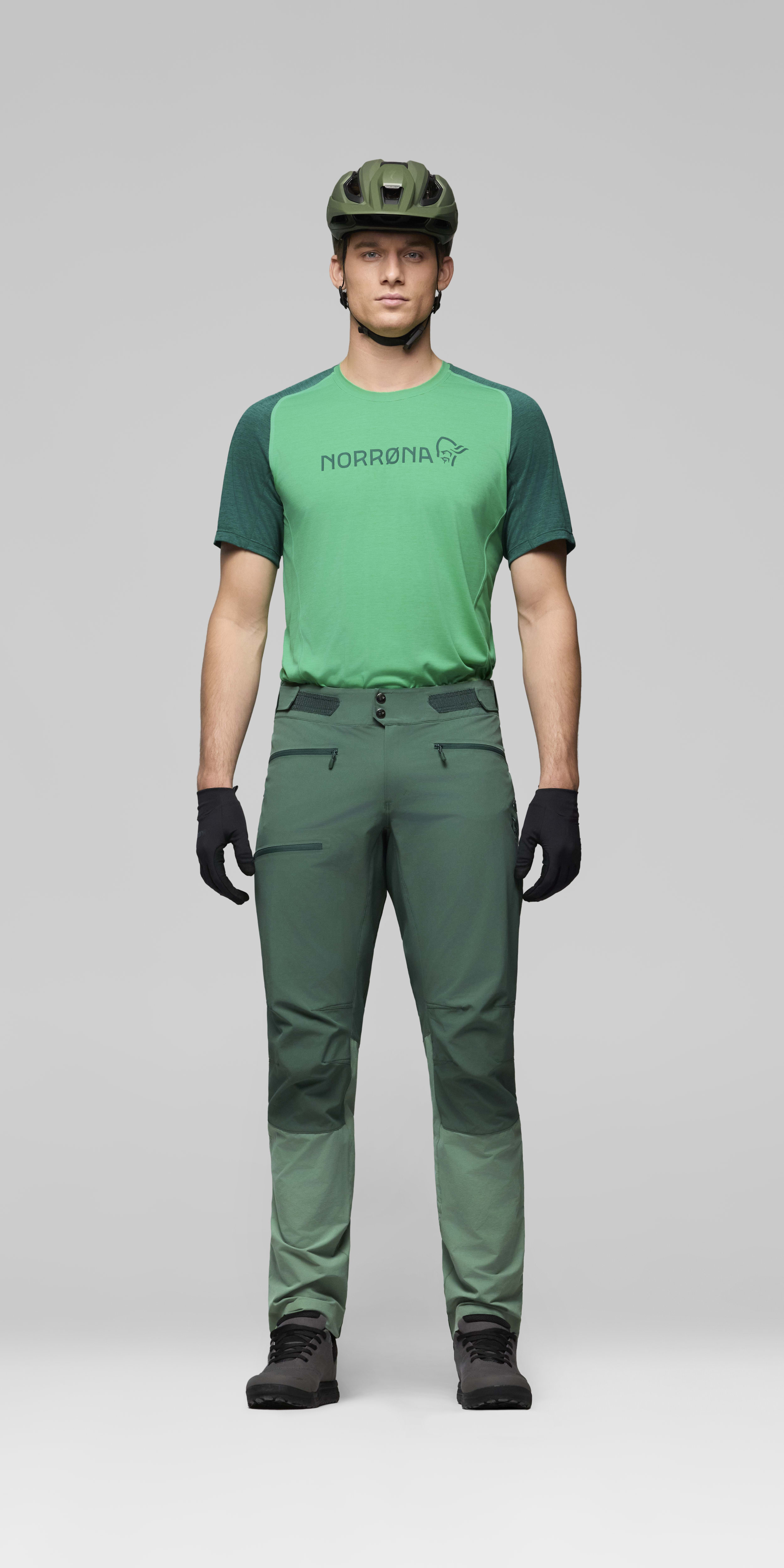 Male Look front image of fjora flex1 Pants Jungle Green/Dark Ivy