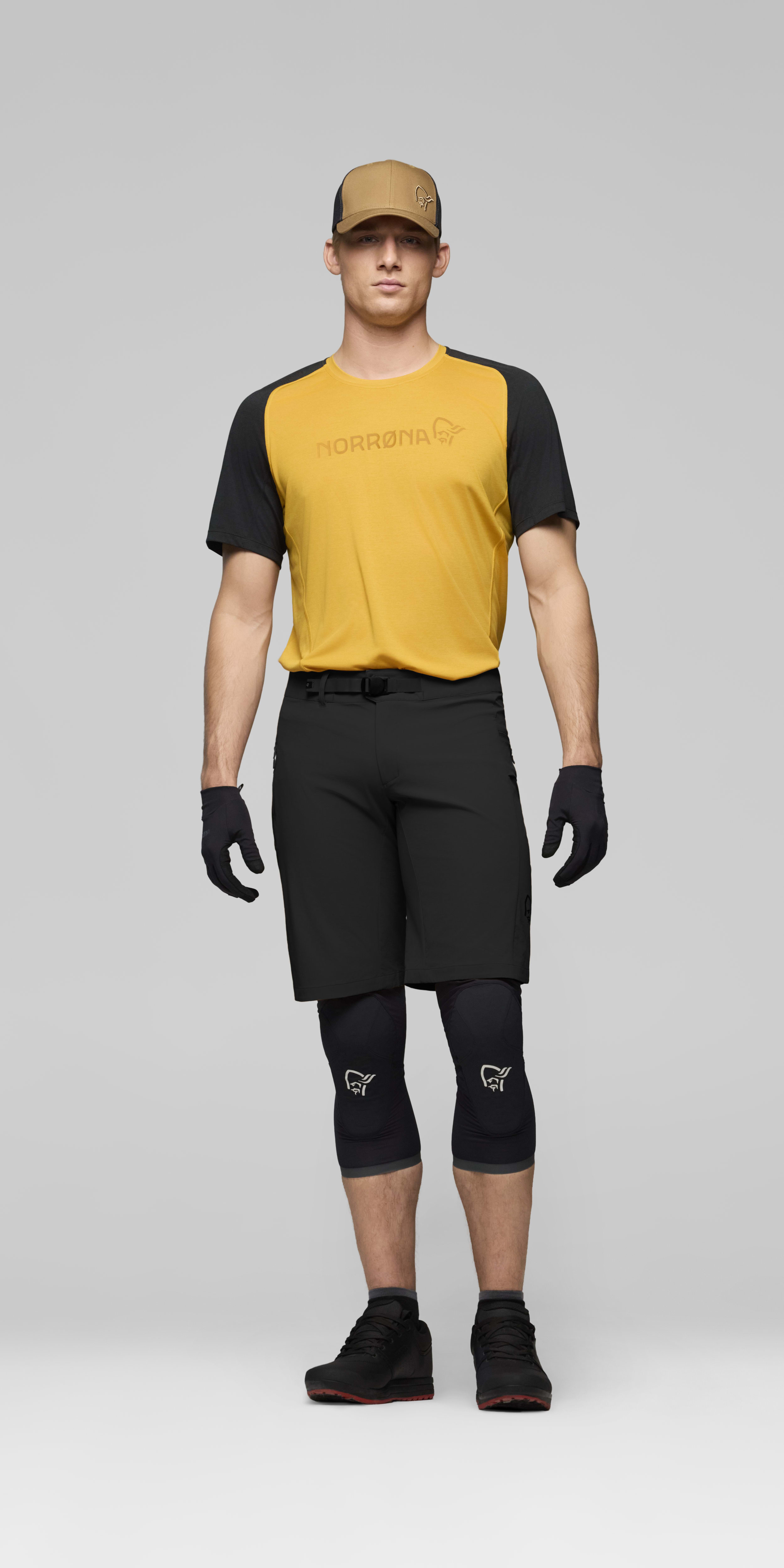 Male Look front image of fjora flex1 mid weight Shorts Caviar Black