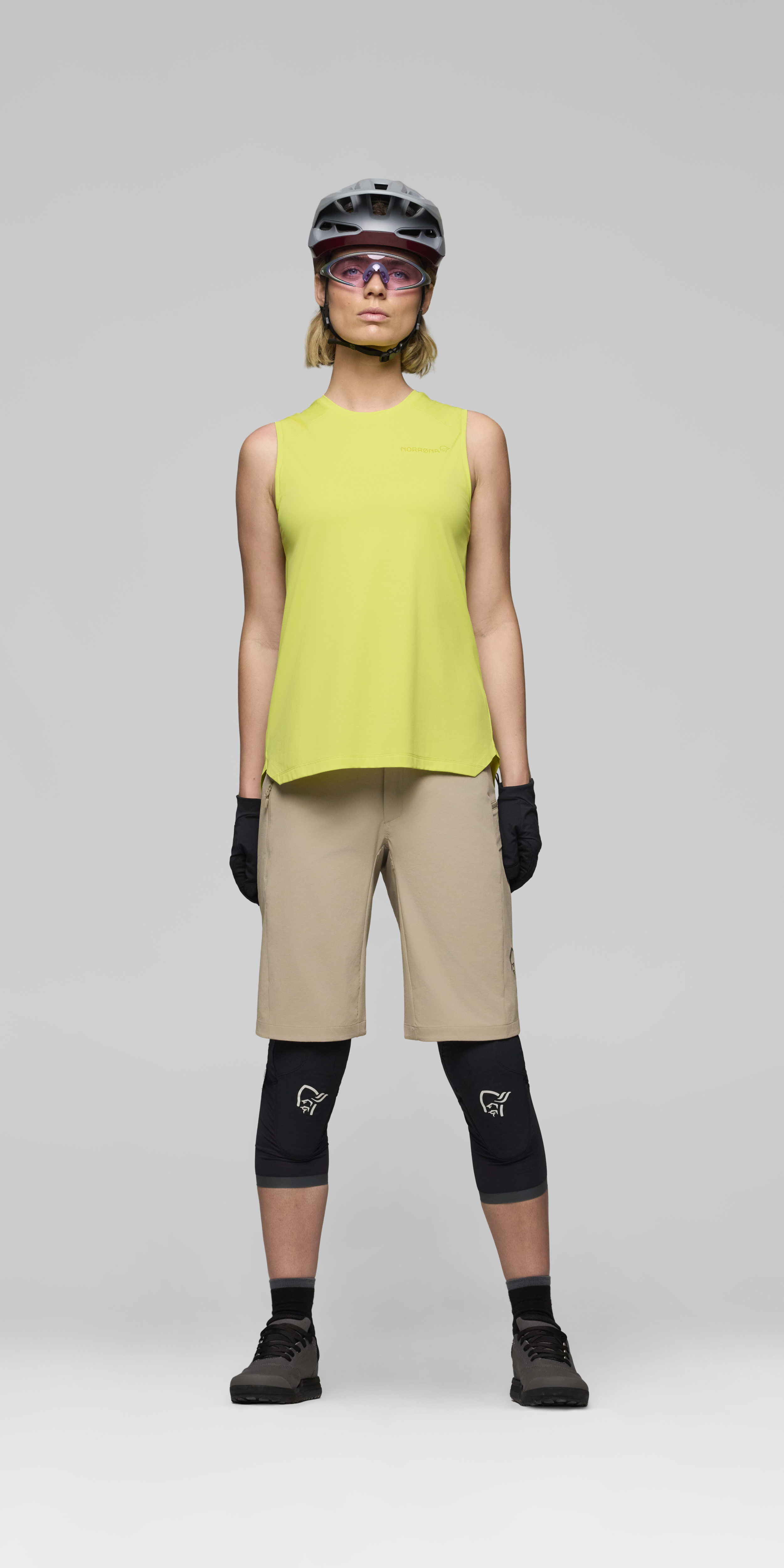 Female Look front image of fjora equaliser Sleeveless Limeade
