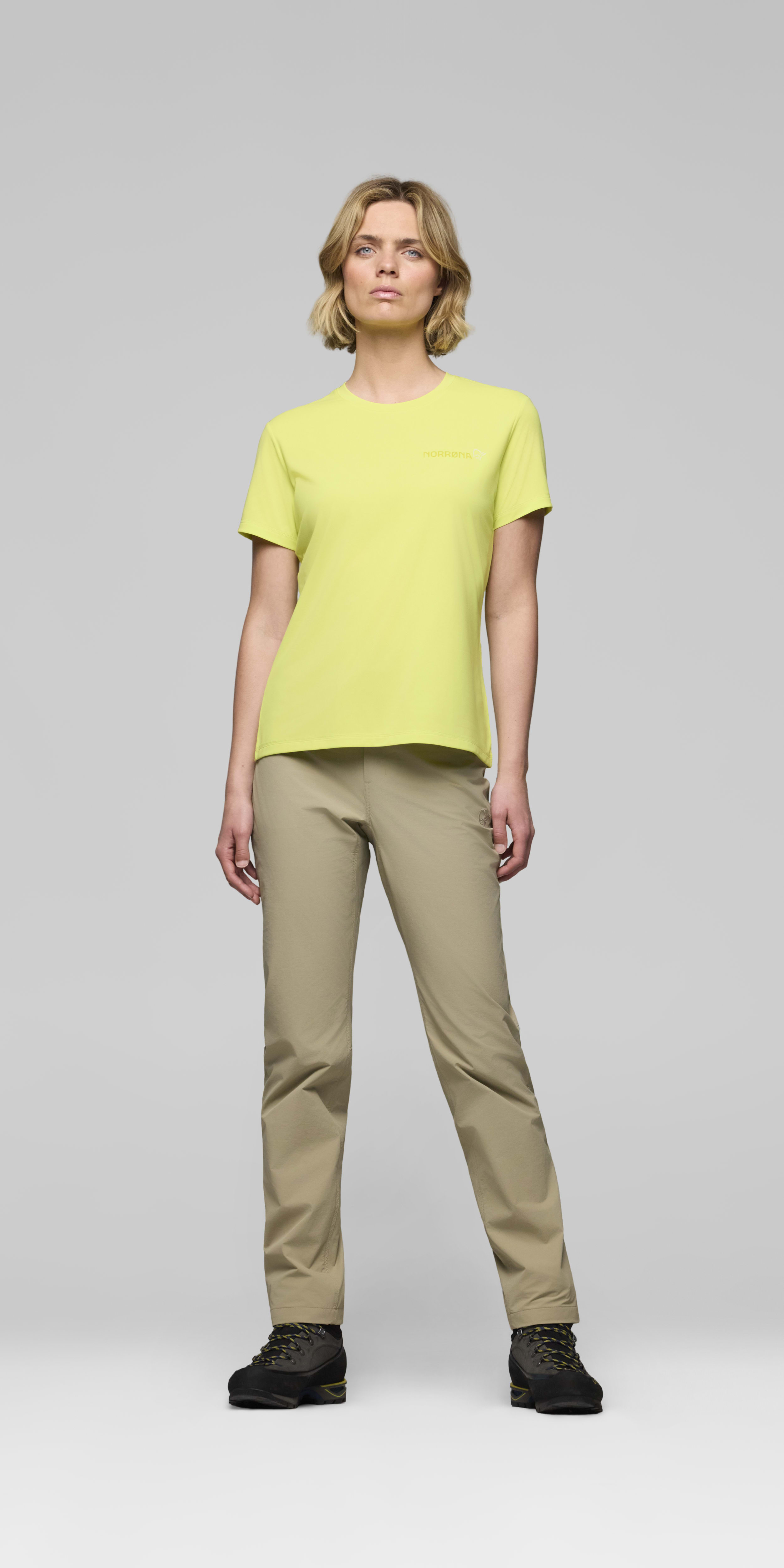 Female Look front image of femund tech T-shirt Limeade