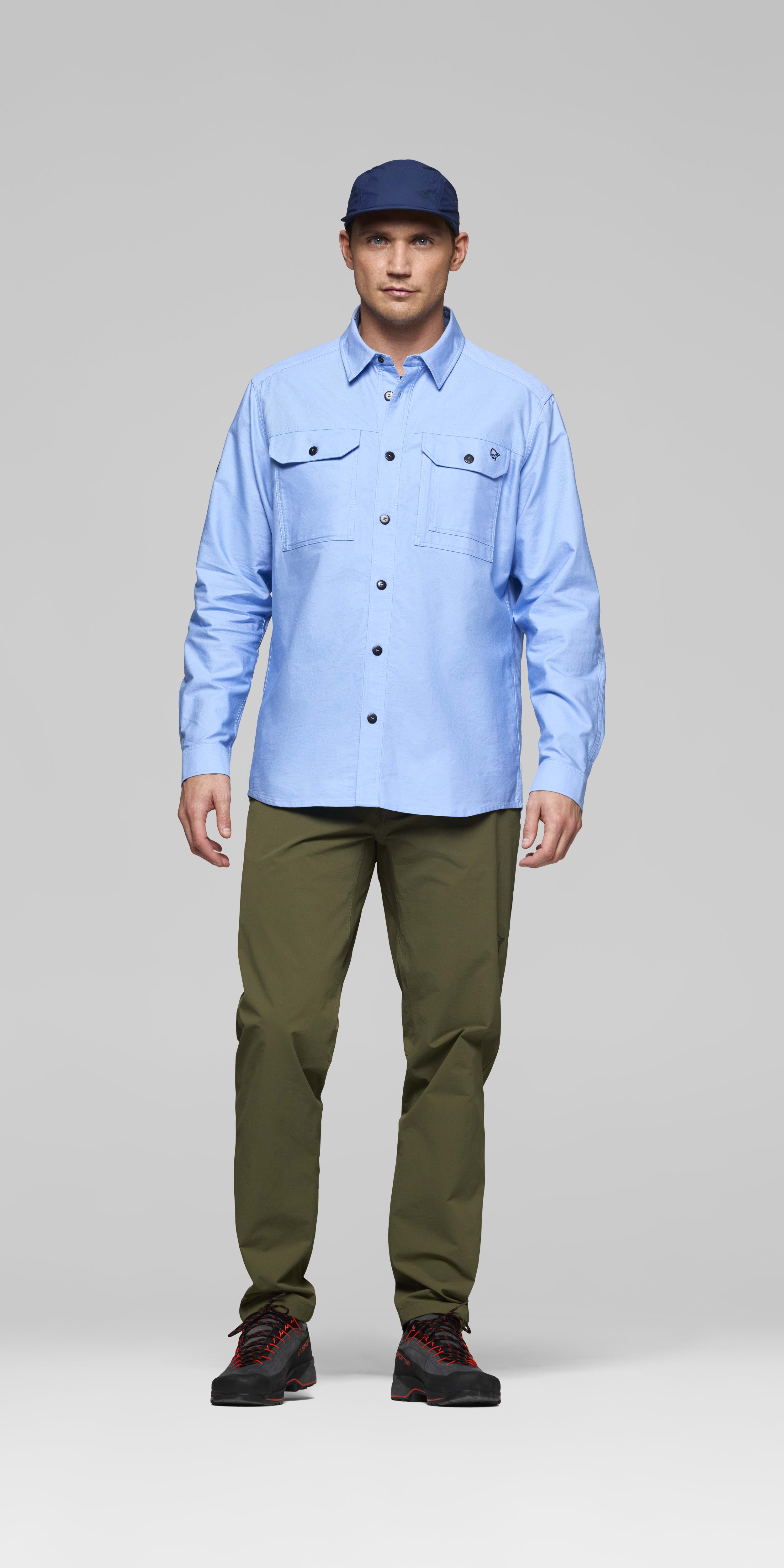 Male Look front image of femund cotton Shirt Frozen Fjord