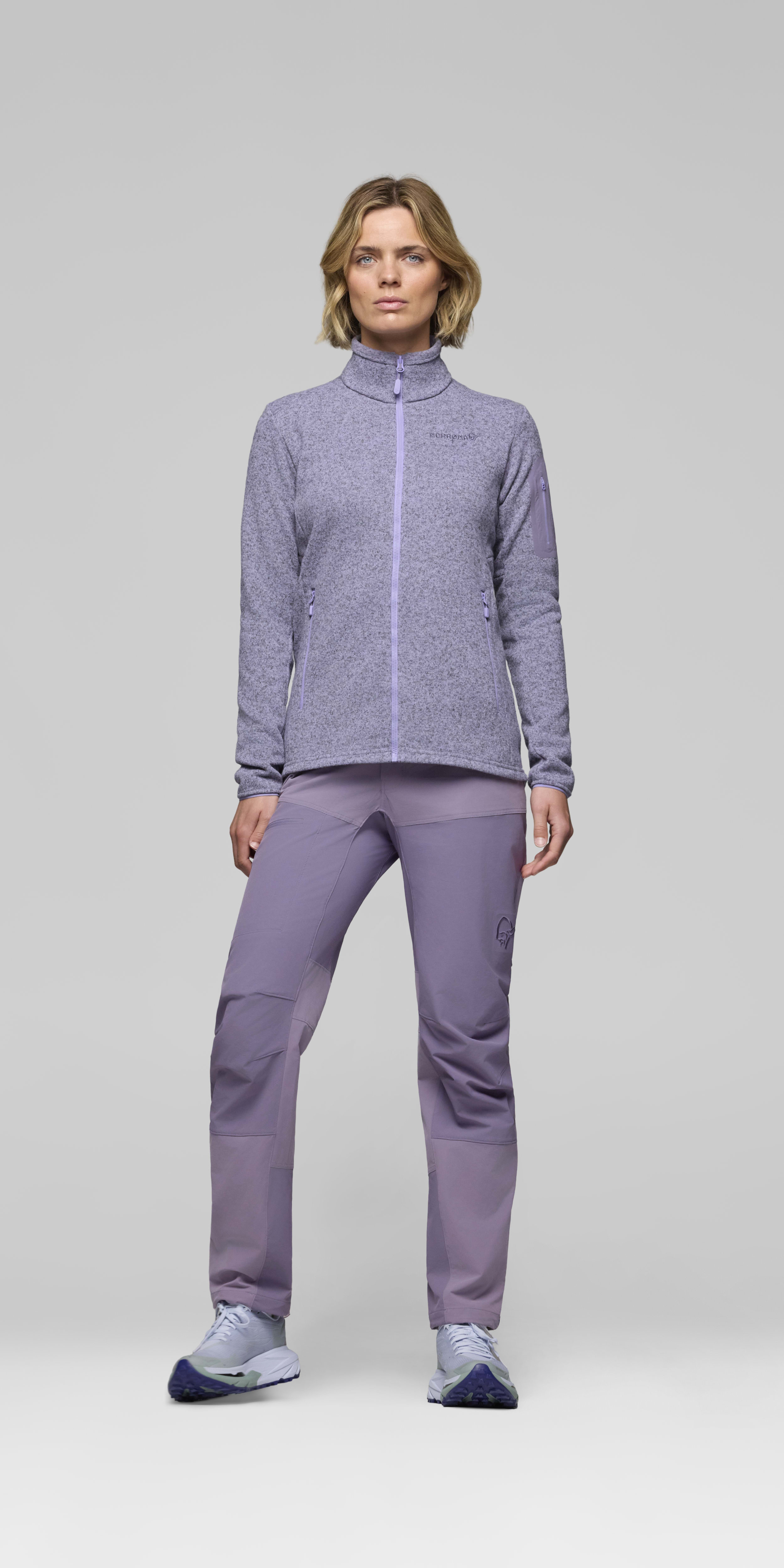 Female Look front image of femund warm2 Jacket Heirloom Lilac/Purple Sage