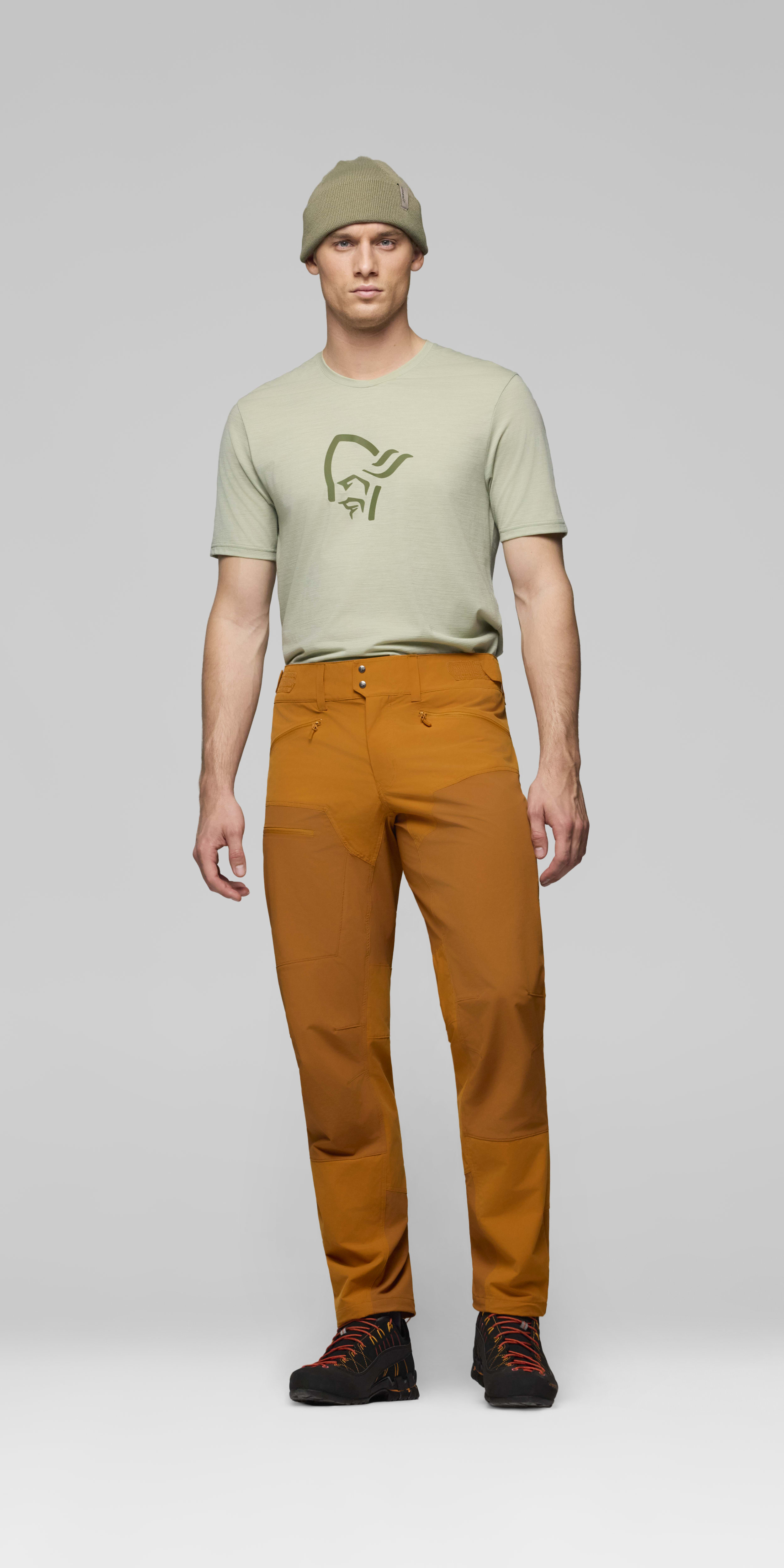 Male Look front image of femund cotton flex1 light Pants Honey Ginger