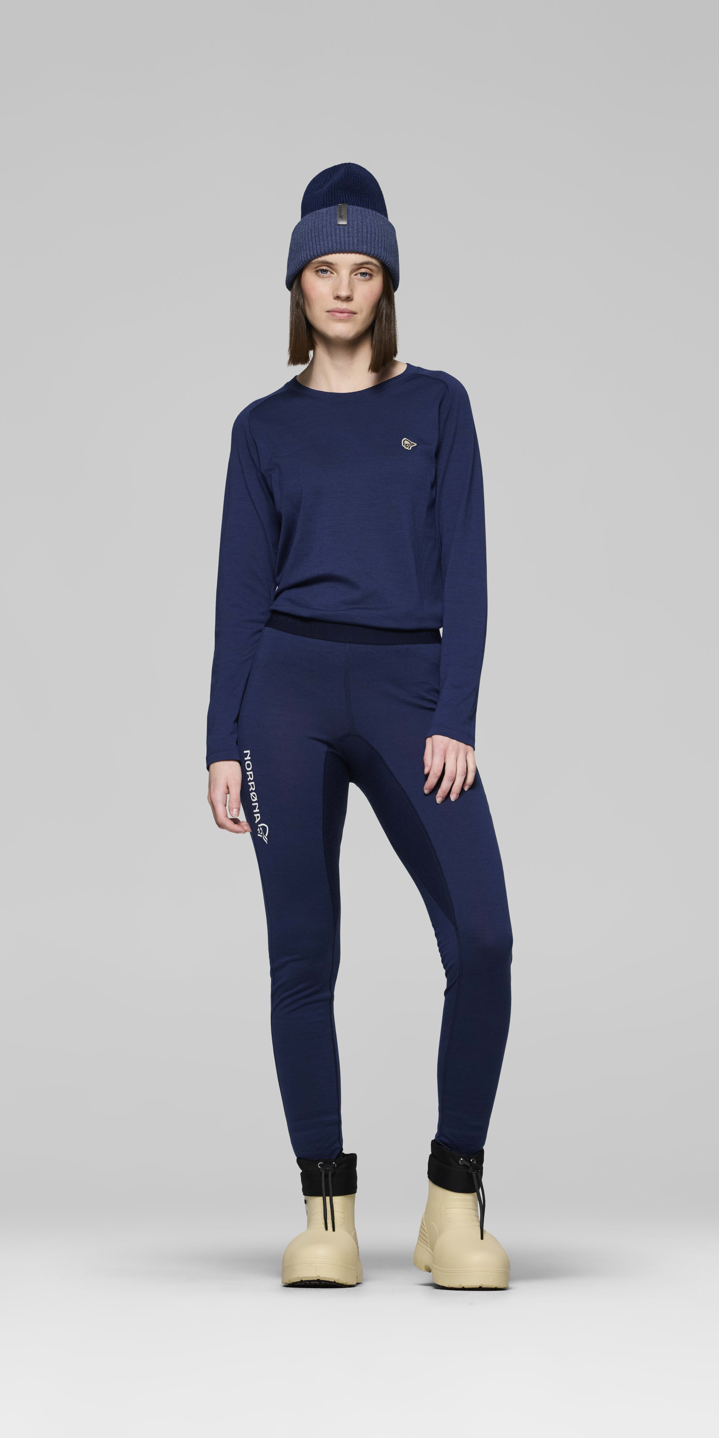 Female Look front image of femund pureUll Longs Indigo Night