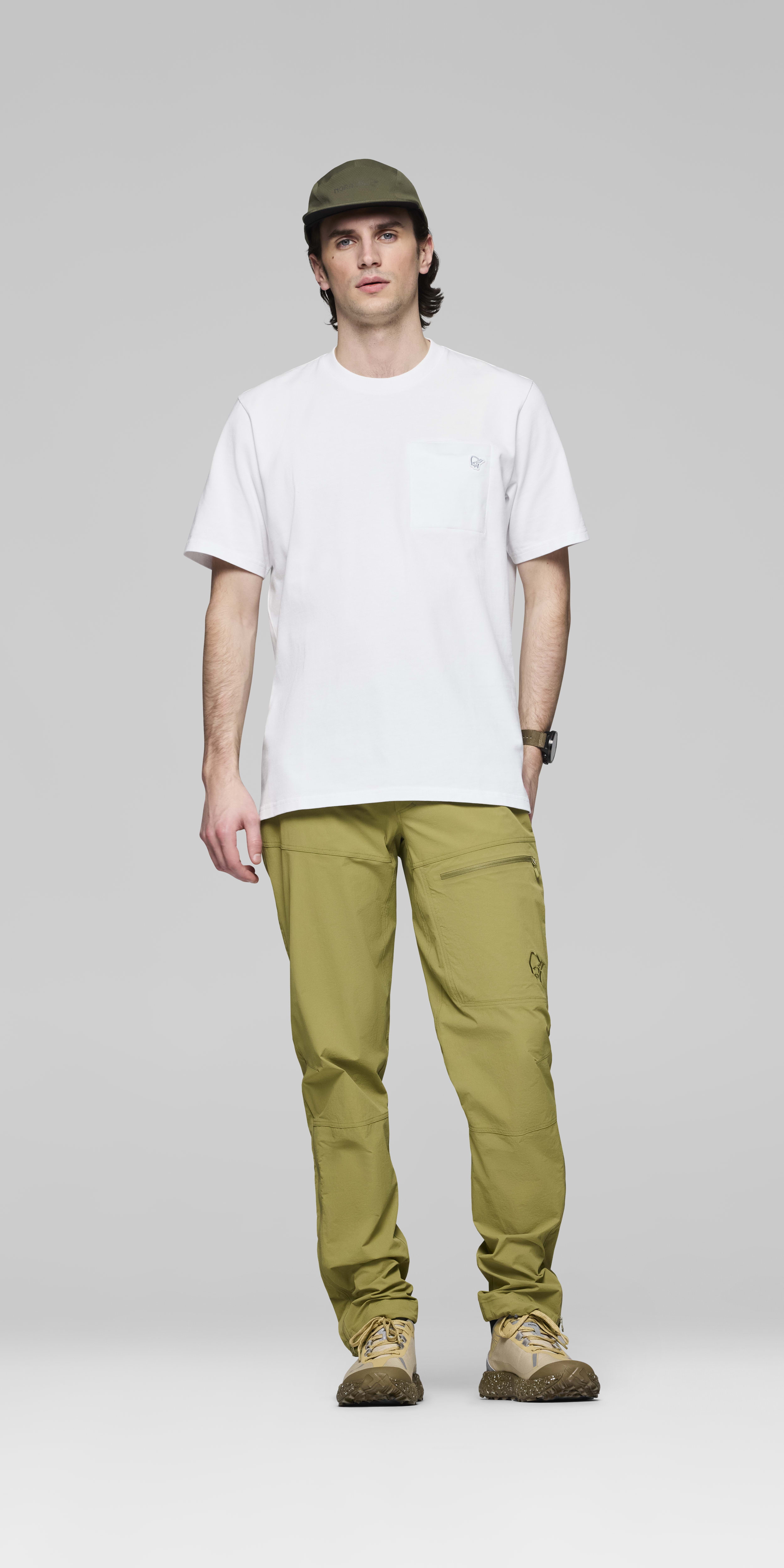 Male Look front image of 29 cotton Pocket T-shirt Pure White