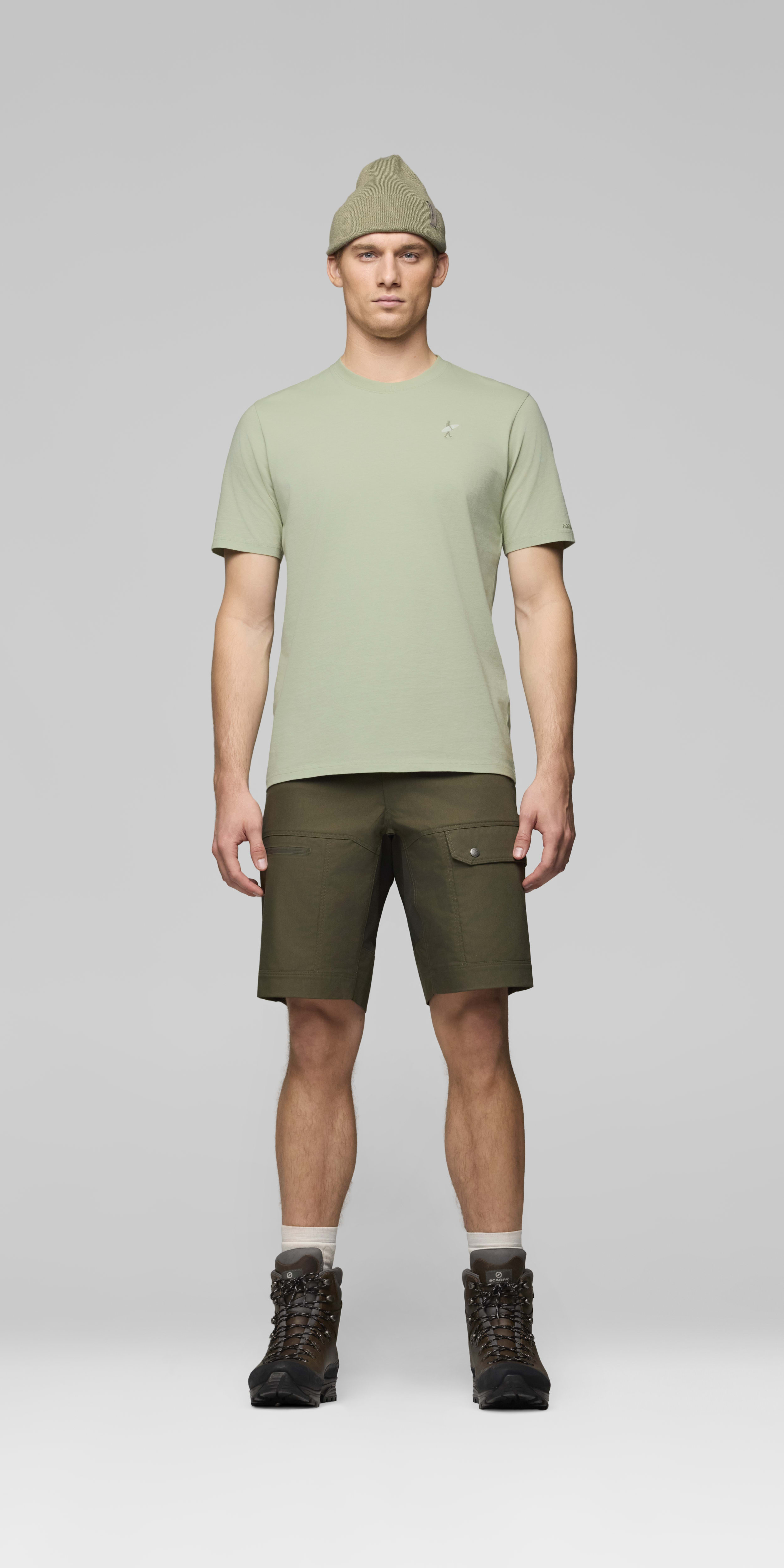 Male Look front image of 29 cotton activity embroidery T-shirt Desert Sage