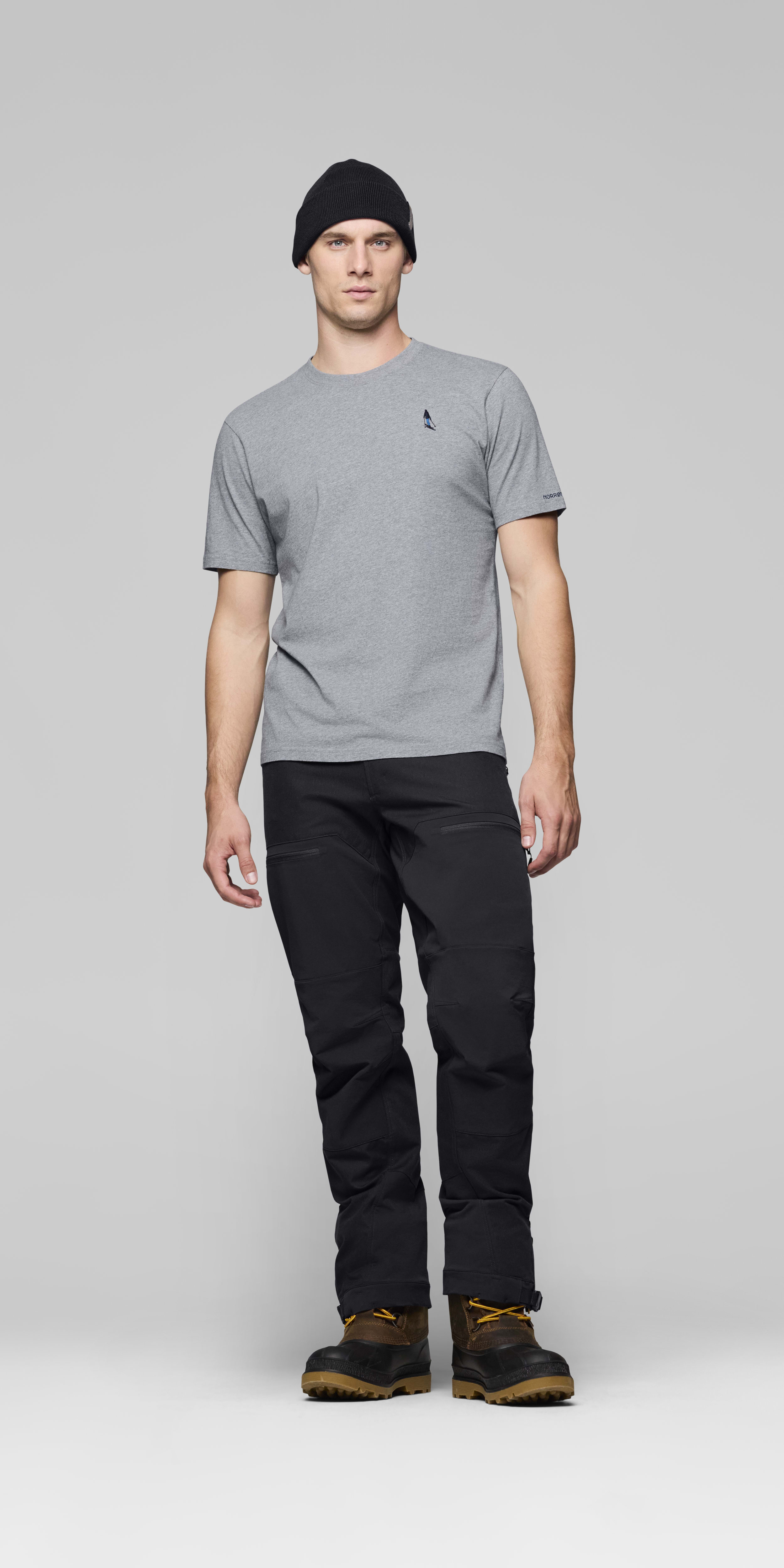 Male Look front image of 29 cotton activity embroidery T-shirt Grey Melange