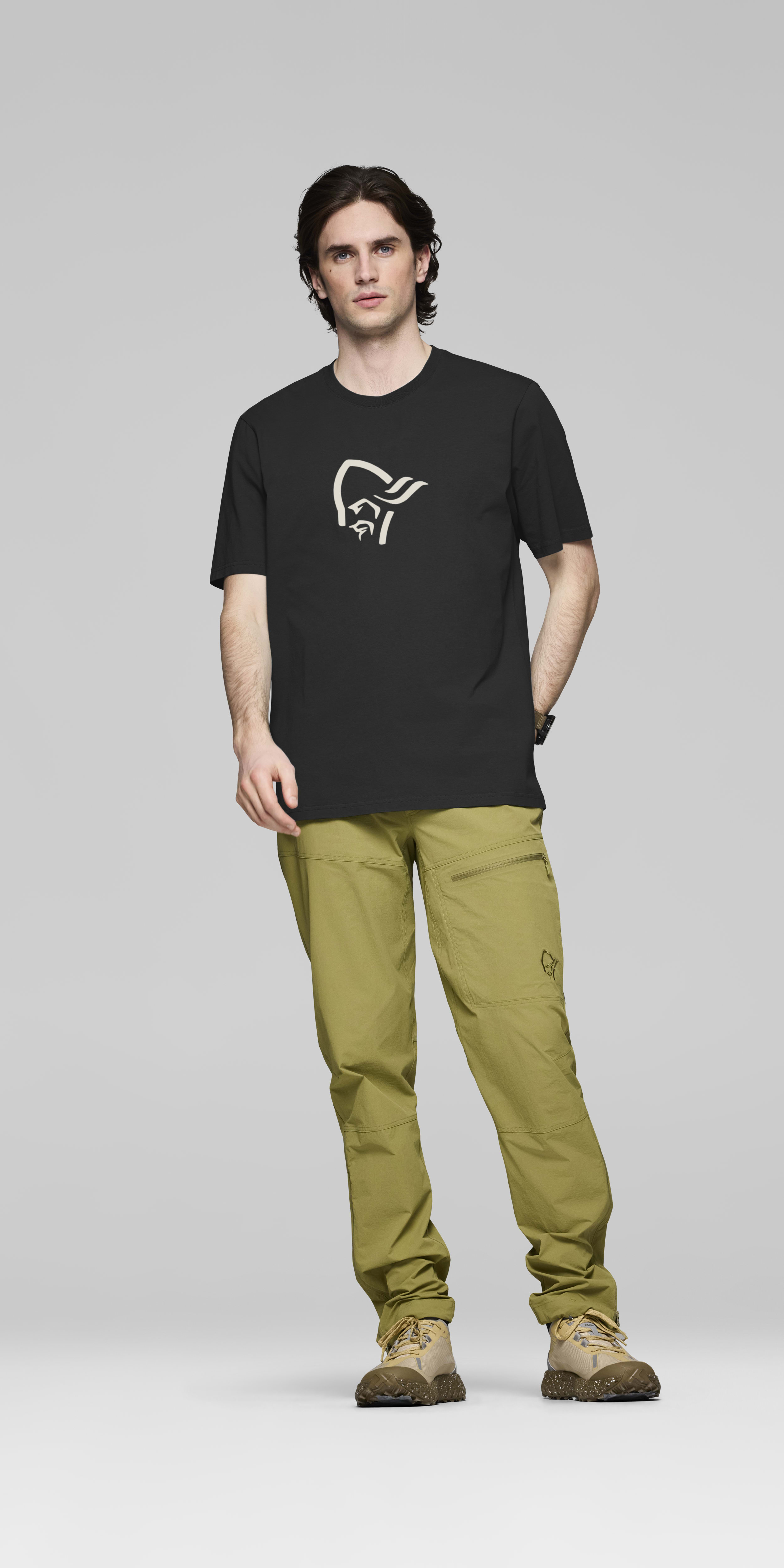 Male Look front image of 29 cotton viking T-shirt Caviar Black/Snowdrop