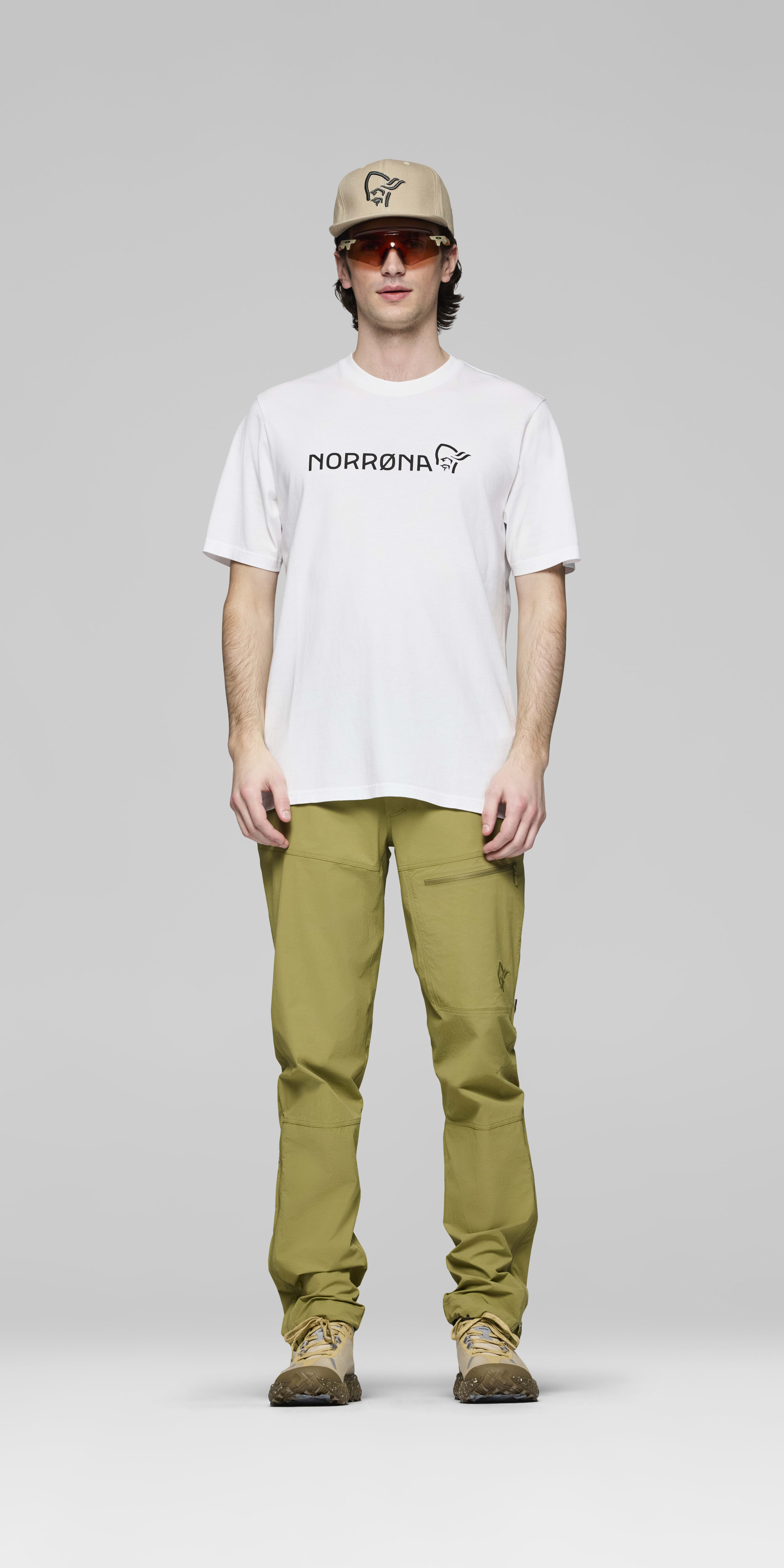 Male Look front image of 29 cotton Norrøna viking T-shirt Pure White