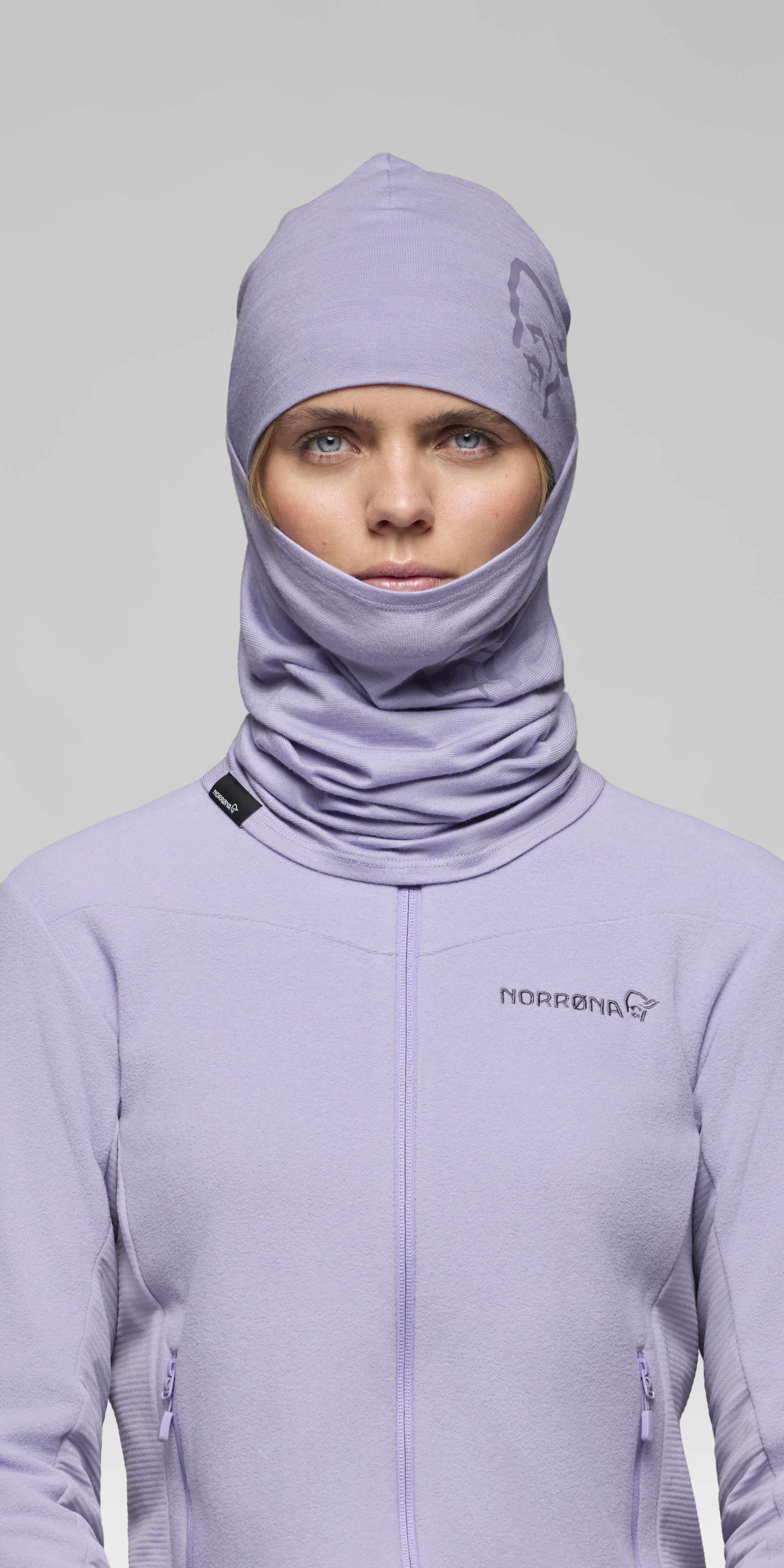 Female Look front image of 29 pureUll Neck Heirloom Lilac