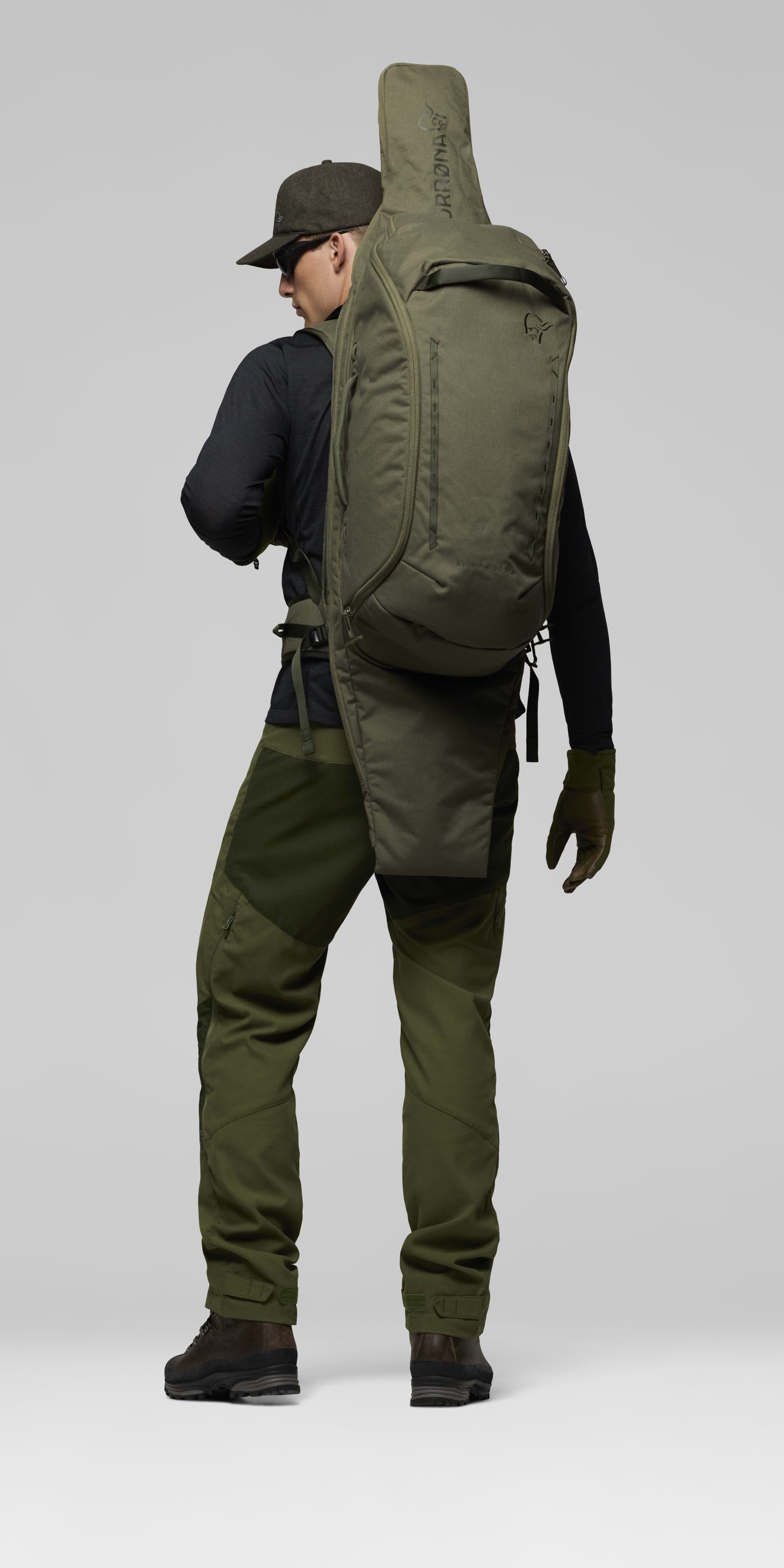 Female Look front image of kvinnherad 45L Pack Olive Night