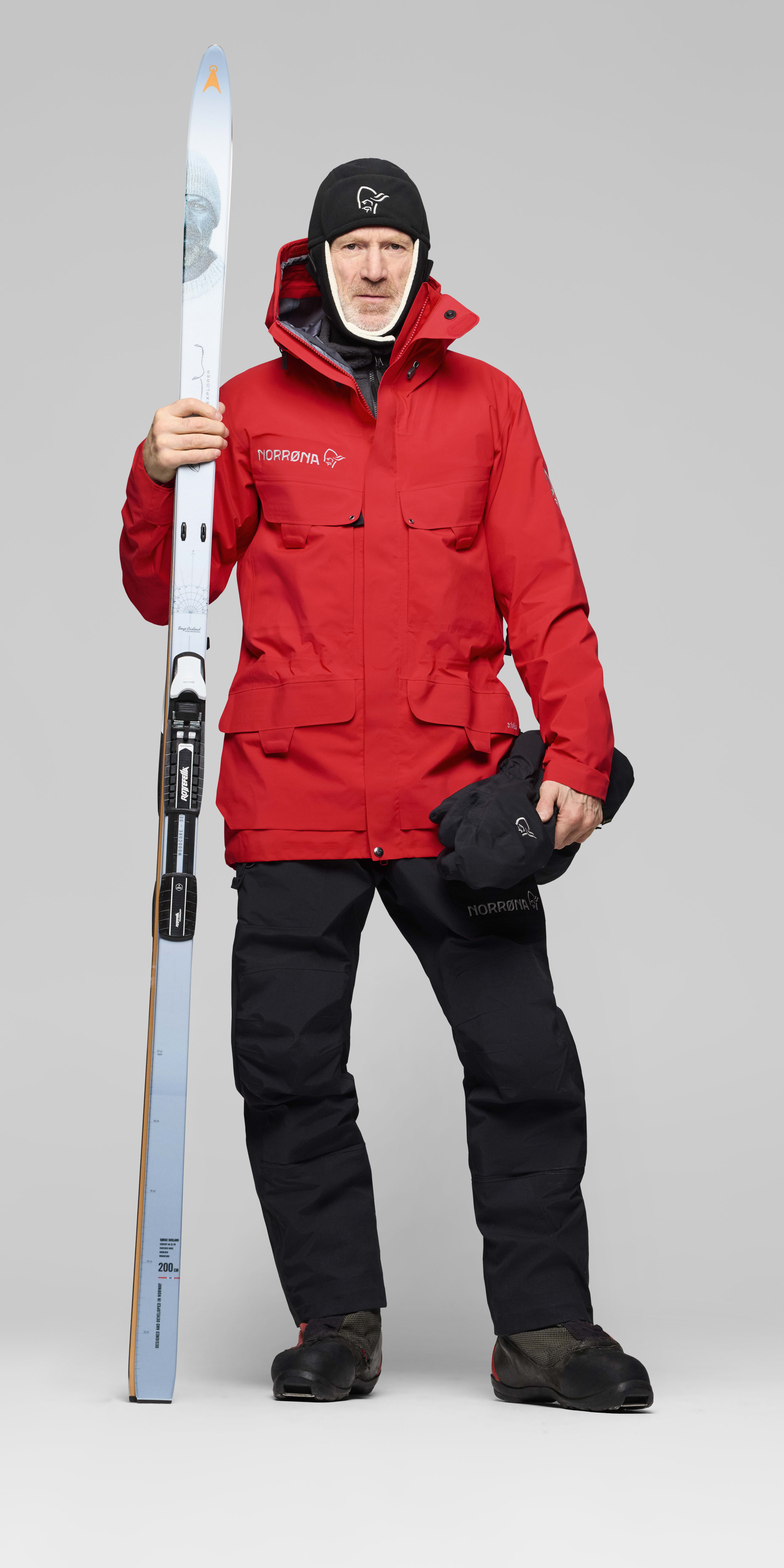 Male Look opening image of arktis Gore-Tex Pro Ousland Edition Jacket Flame Scarlet