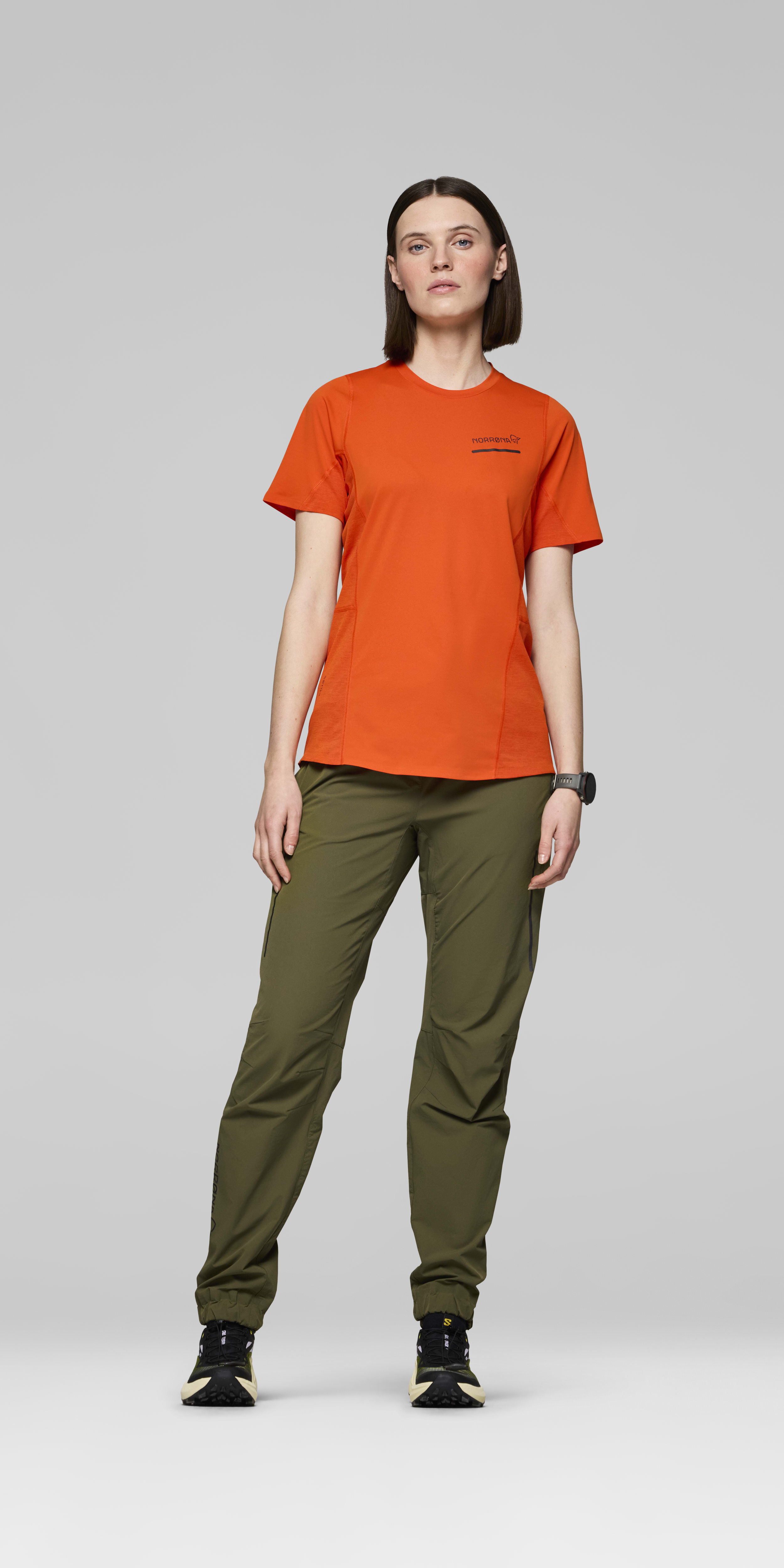 Female Look front image of senja equaliser lightweight T-shirt Arednalin