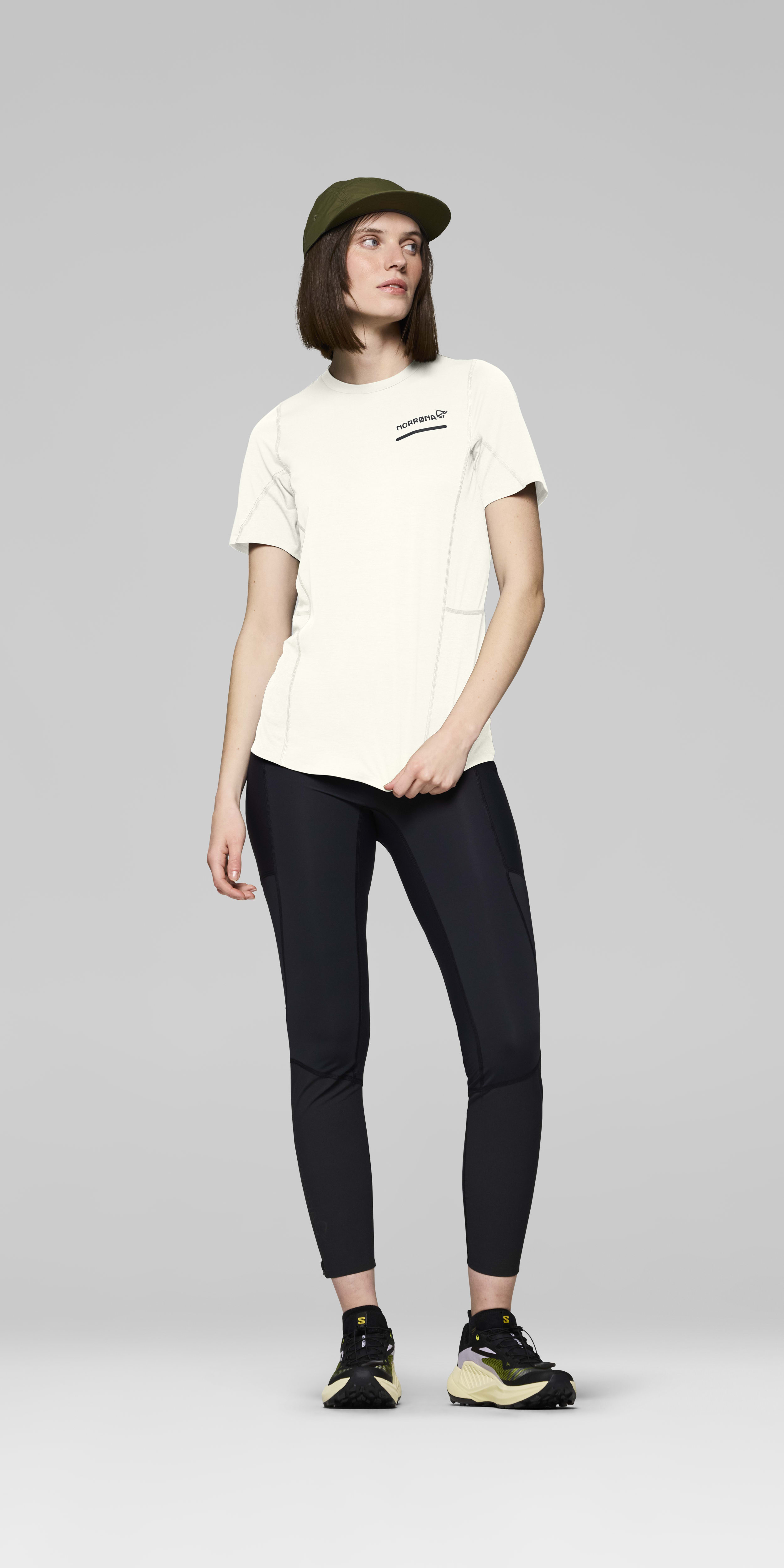 Female Look opening image of senja equaliser lightweight T-shirt Snow White