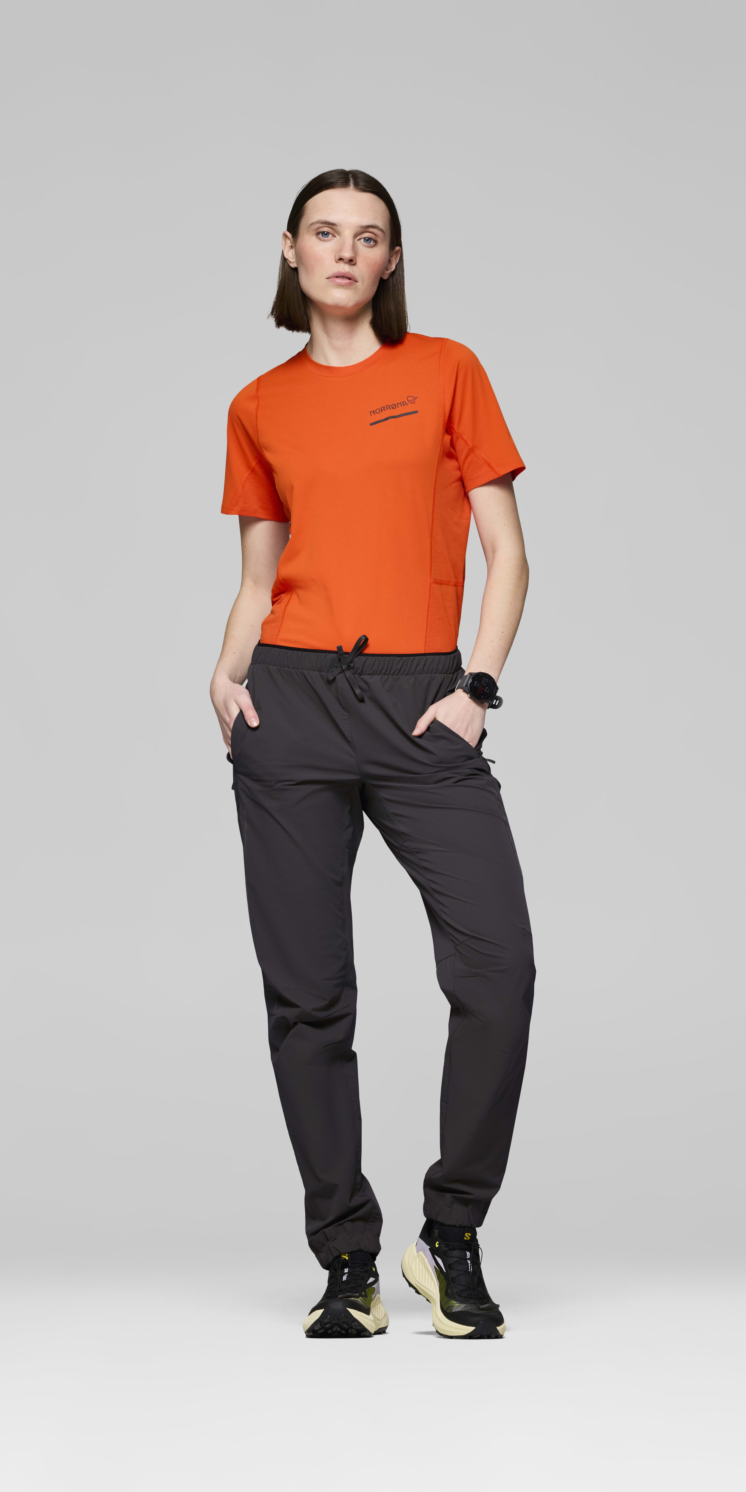 Female Look front image of senja flex1 trackster Pants Caviar Black