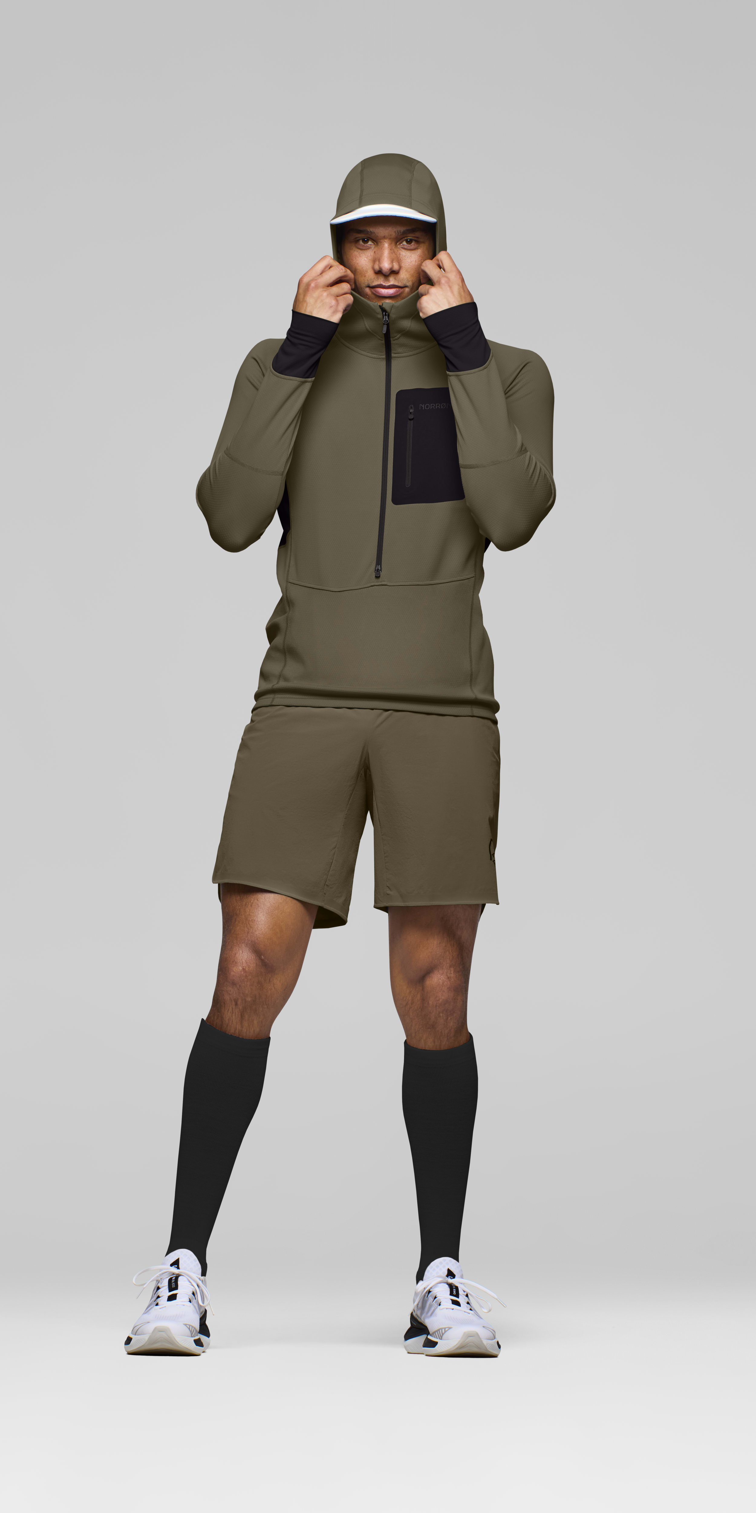 Male Look opening image of senja warm1 Hood Olive Night