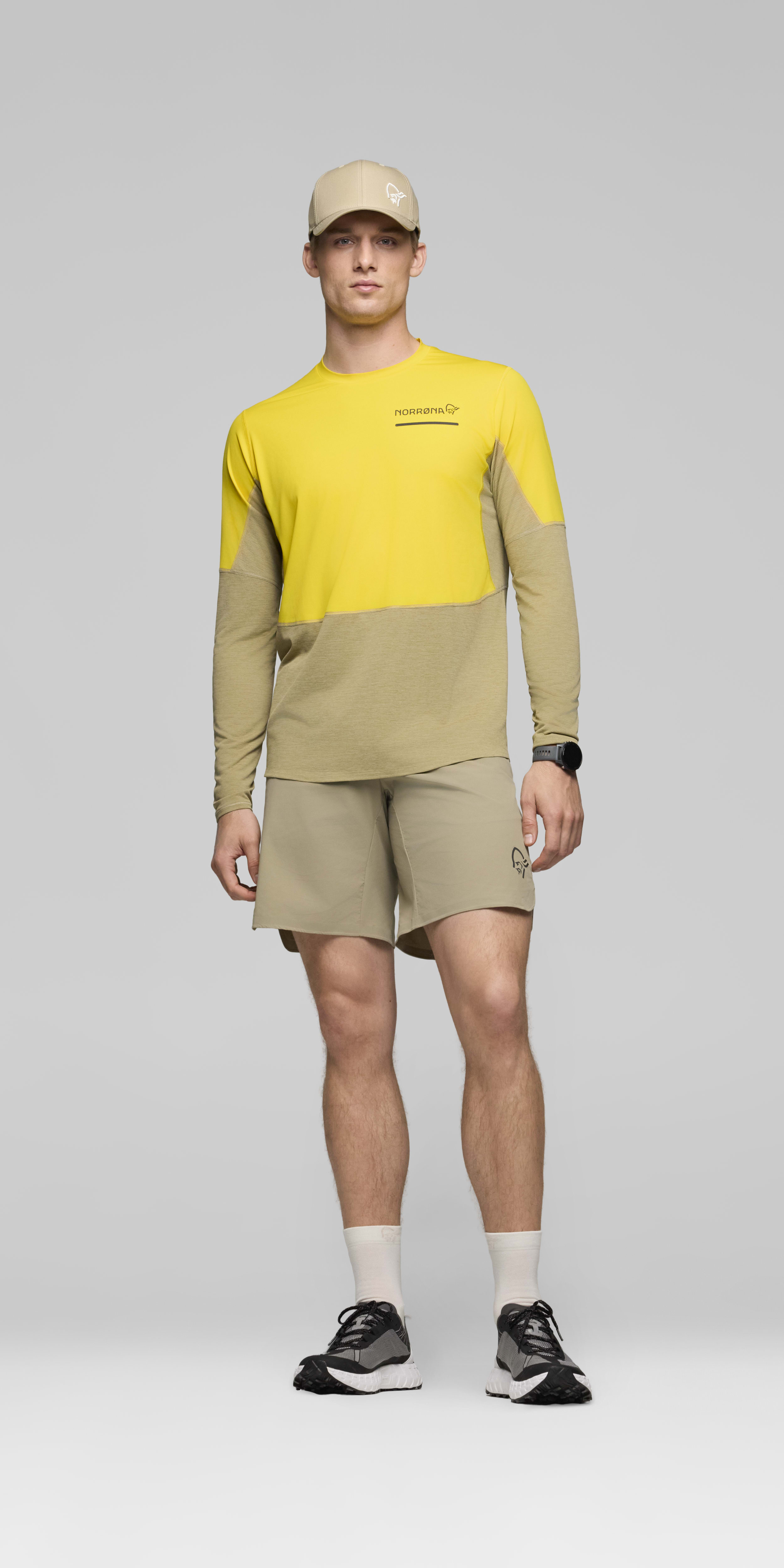 Male Look front image of senja equaliser lightweight Long Sleeve Freesia/Winter Twig