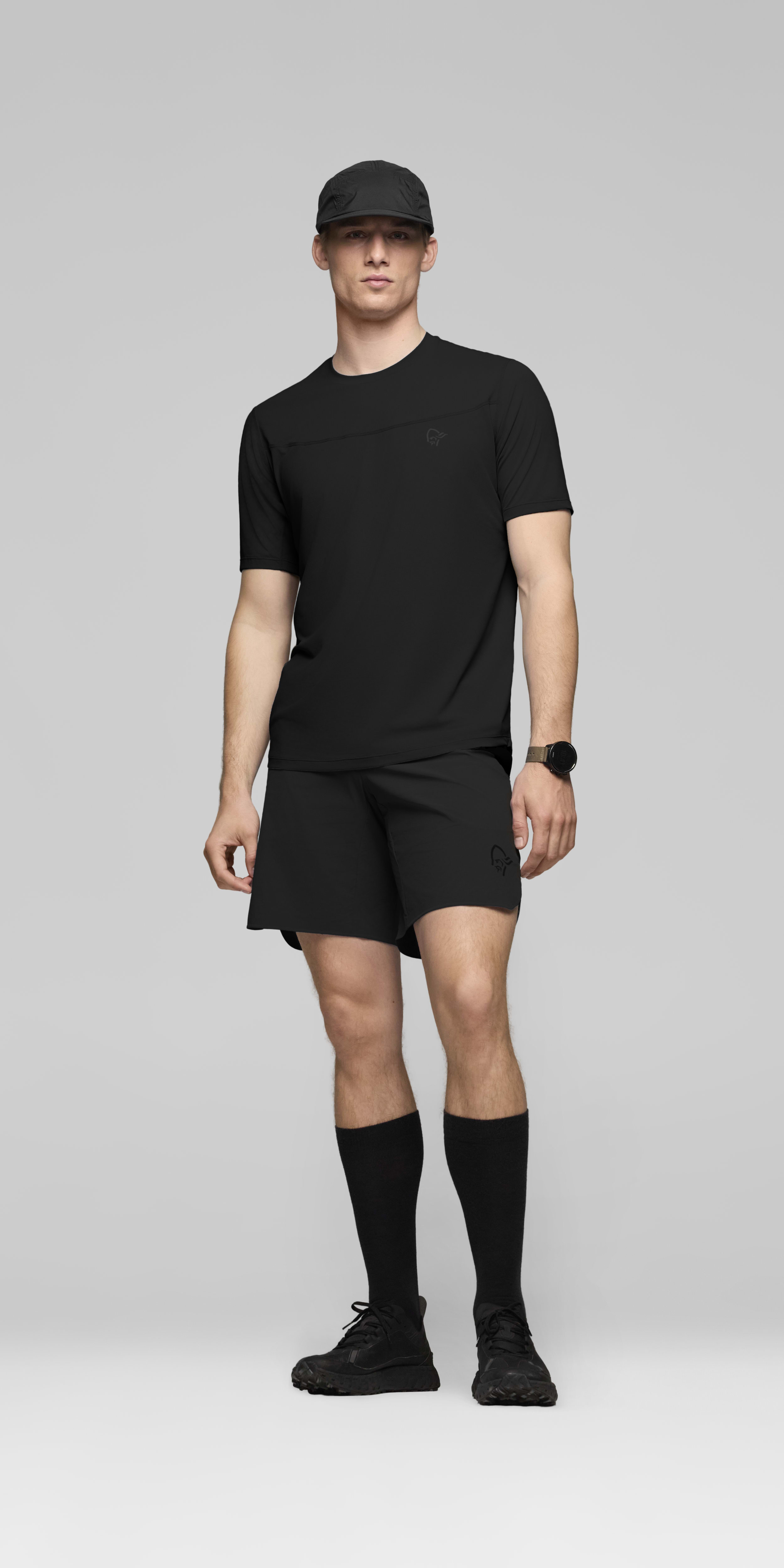 Male Look front image of senja equaliser T-shirt Caviar Black