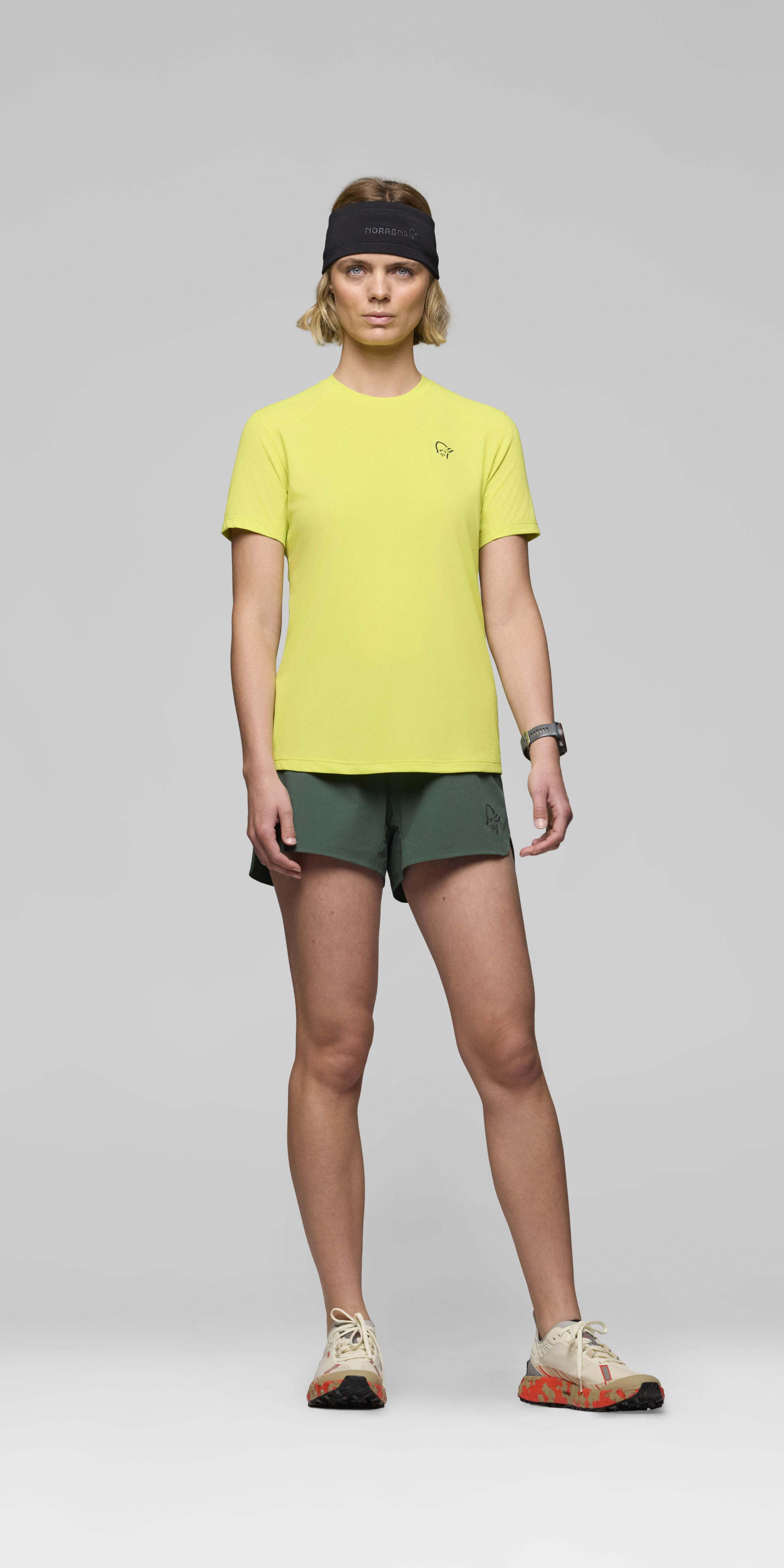 Female Look front image of senja equaliser T-shirt Limeade