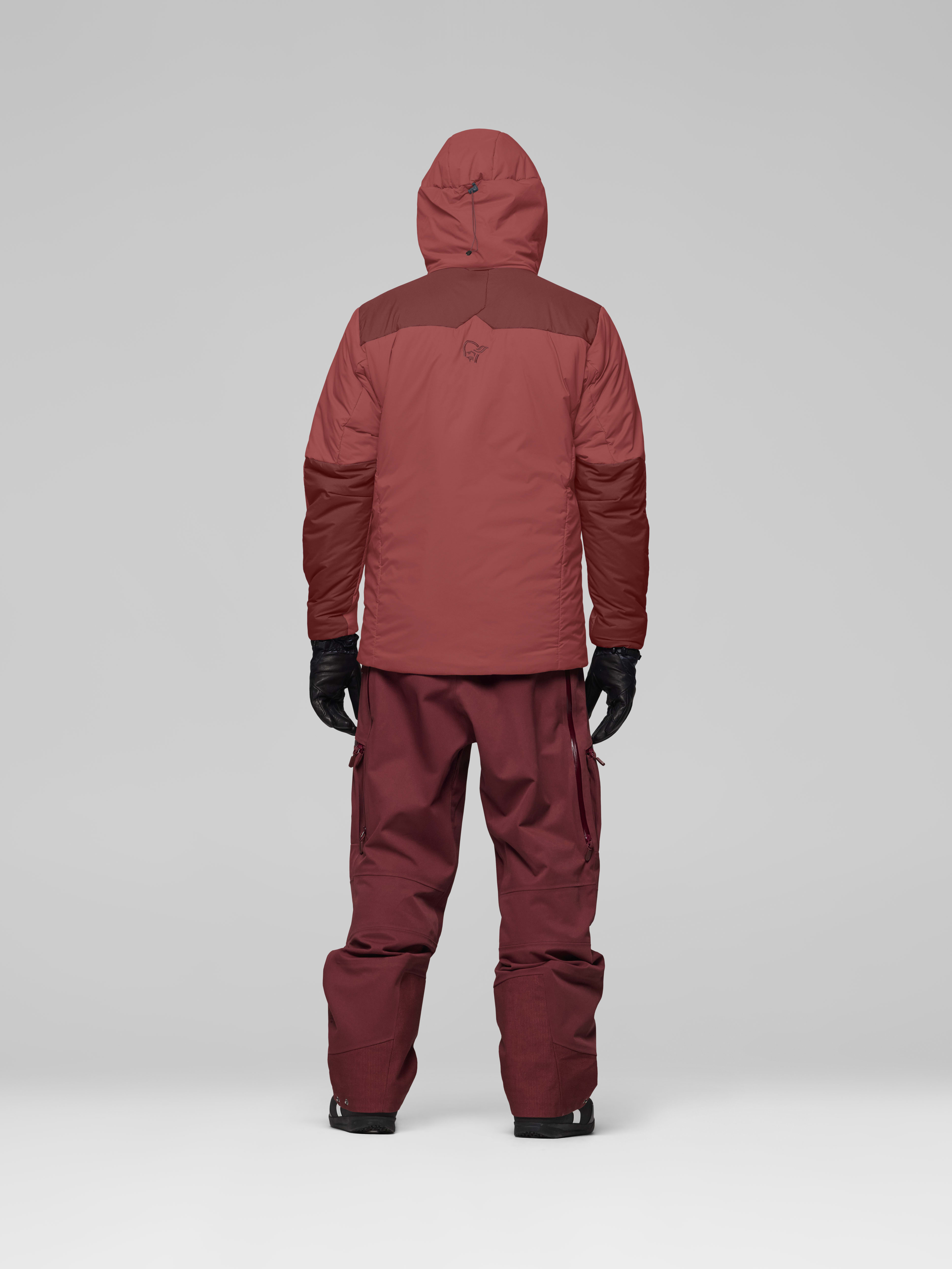 Male Look back image of tamok thermo80 Zip Hood Cowhide/Port