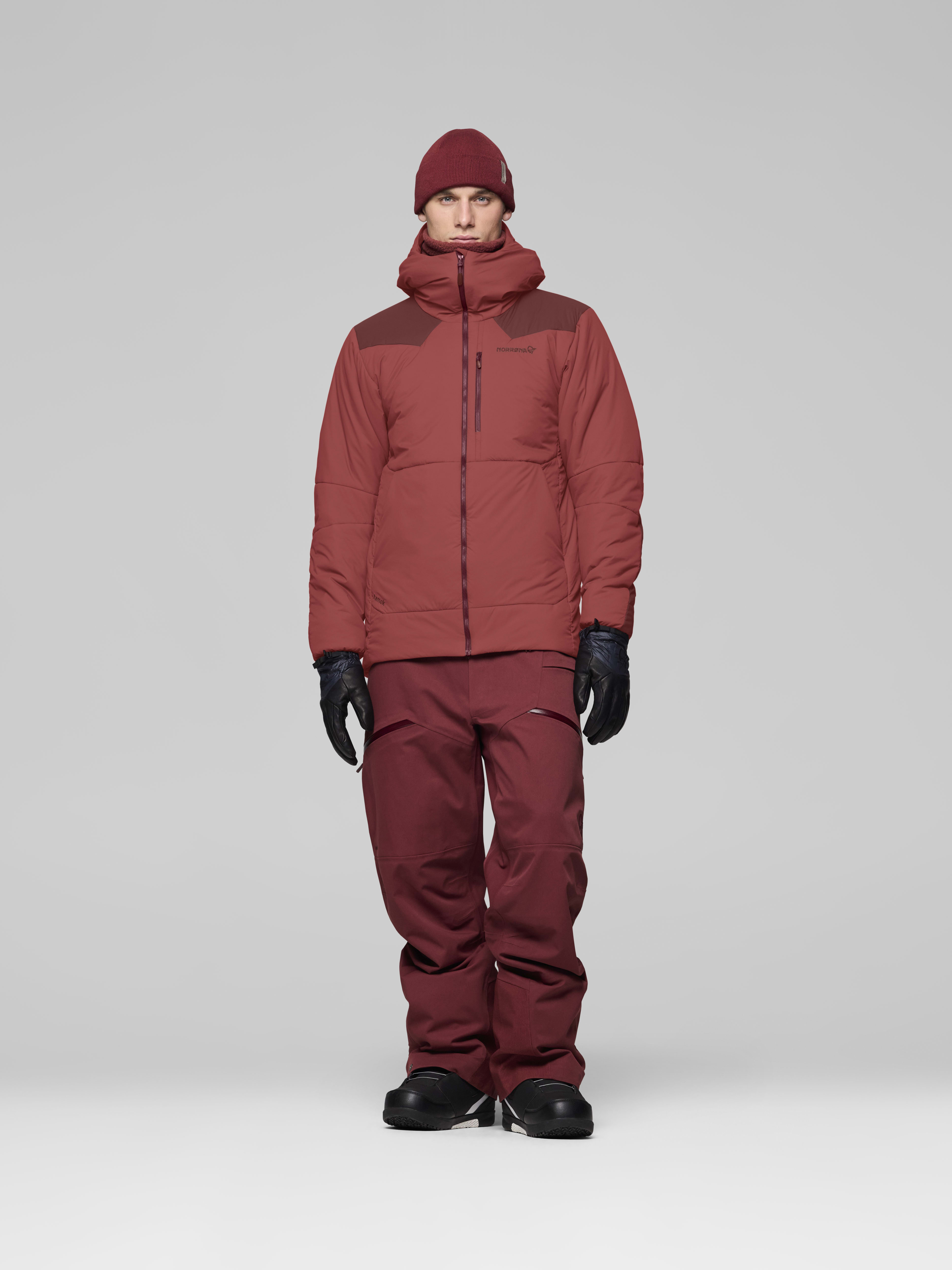 Male Look front image of tamok thermo80 Zip Hood Cowhide/Port