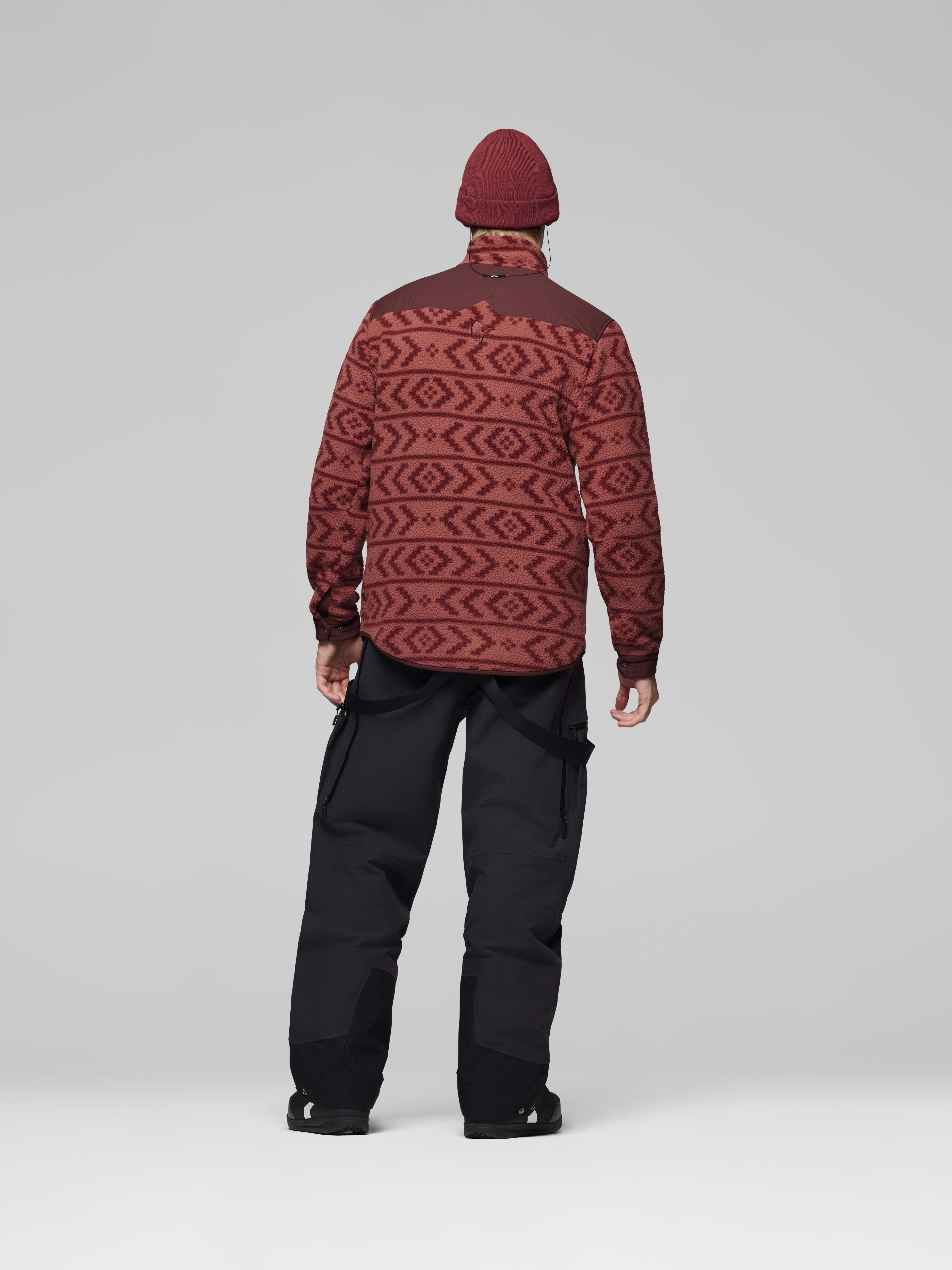 Male Look back image of tamok warm3 Jacket Cowhide/Port