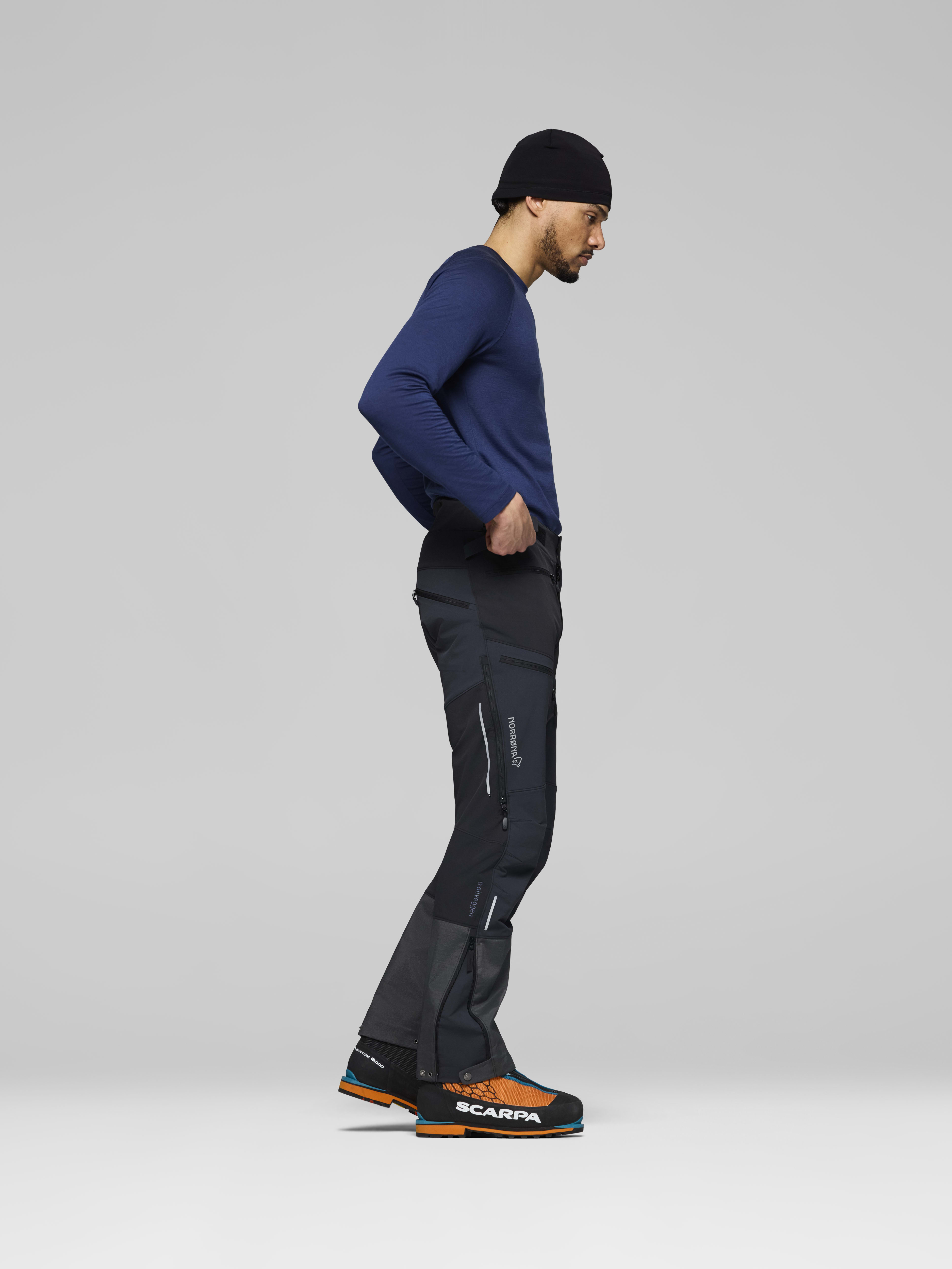 Male Look side image of trollveggen flex1 rescue Caviar Black