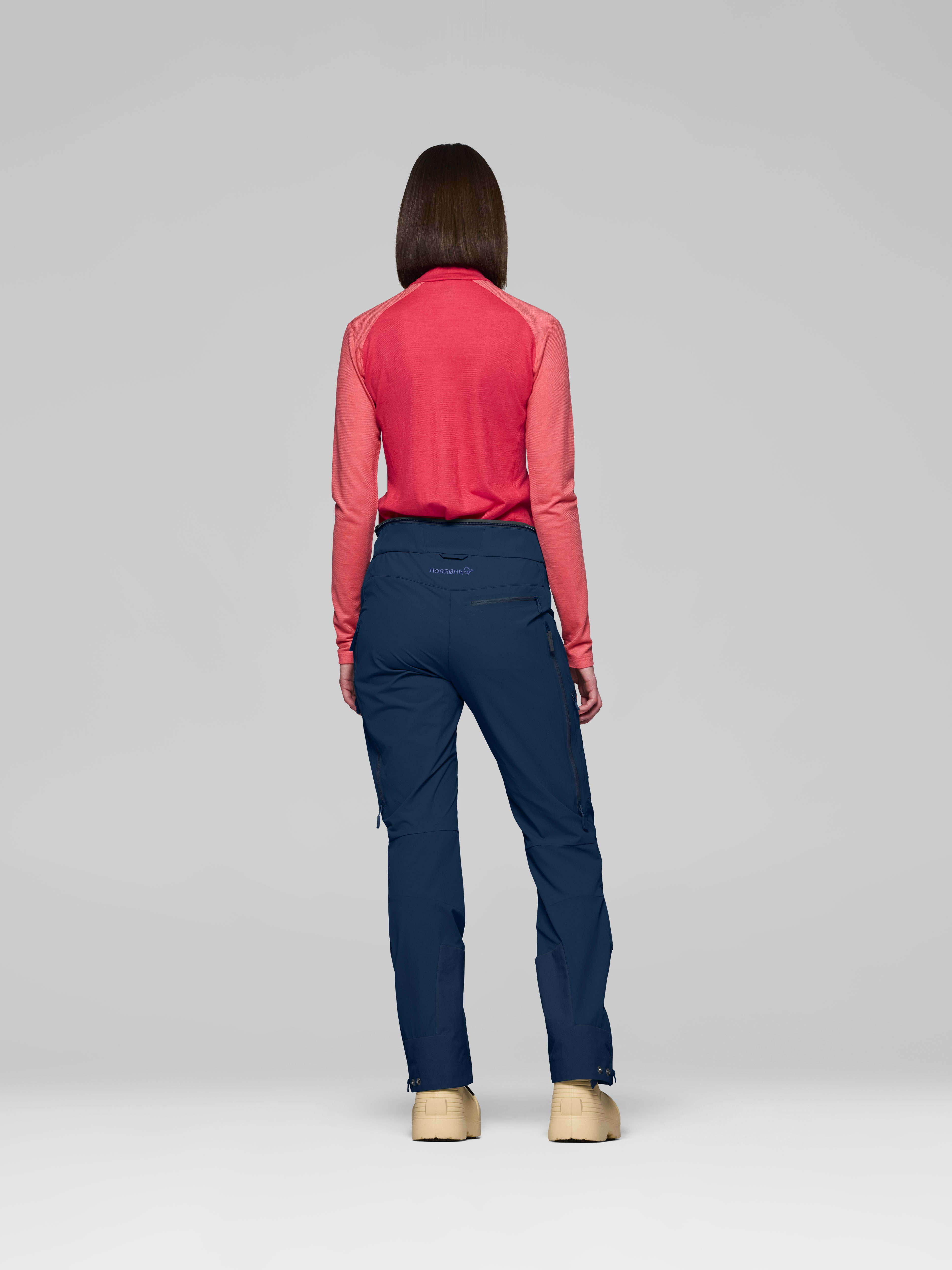 Female Look back image of lyngen flex1 light Pants Indigo Night