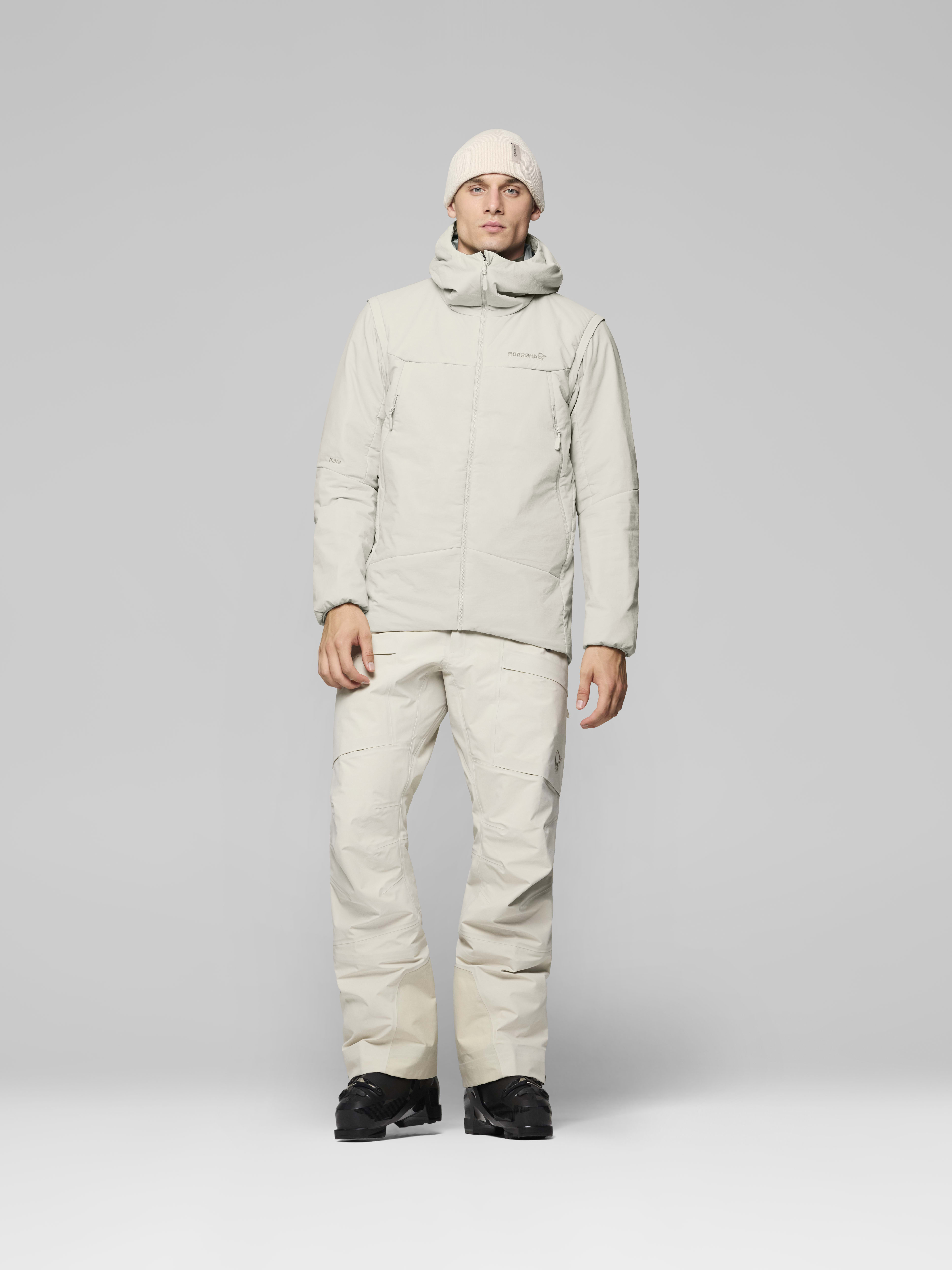 Male Look front image of more thermo60 aero200 Jacket Oatmeal