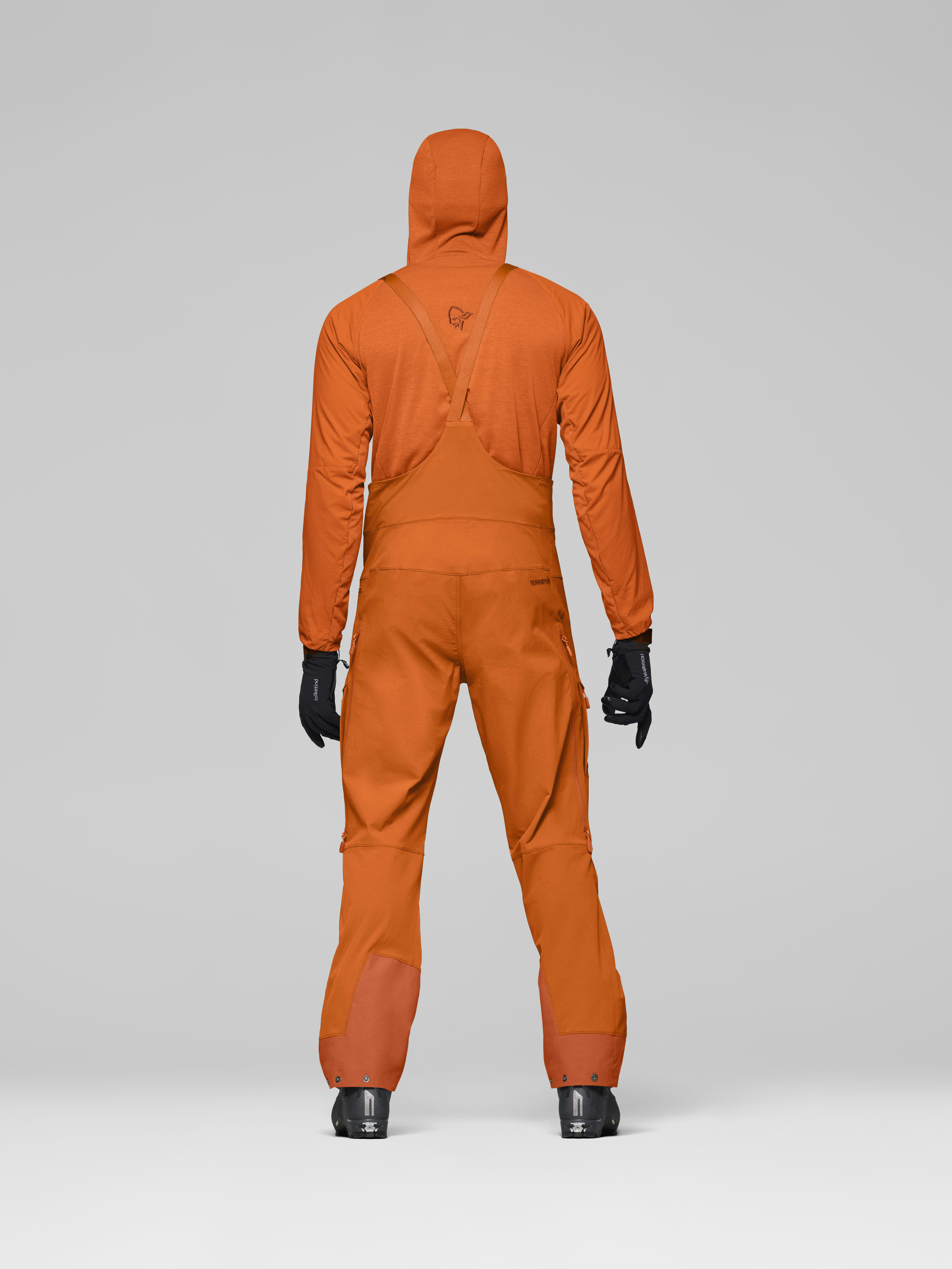 Male Look back image of more flex1 Bibs Gold Flame