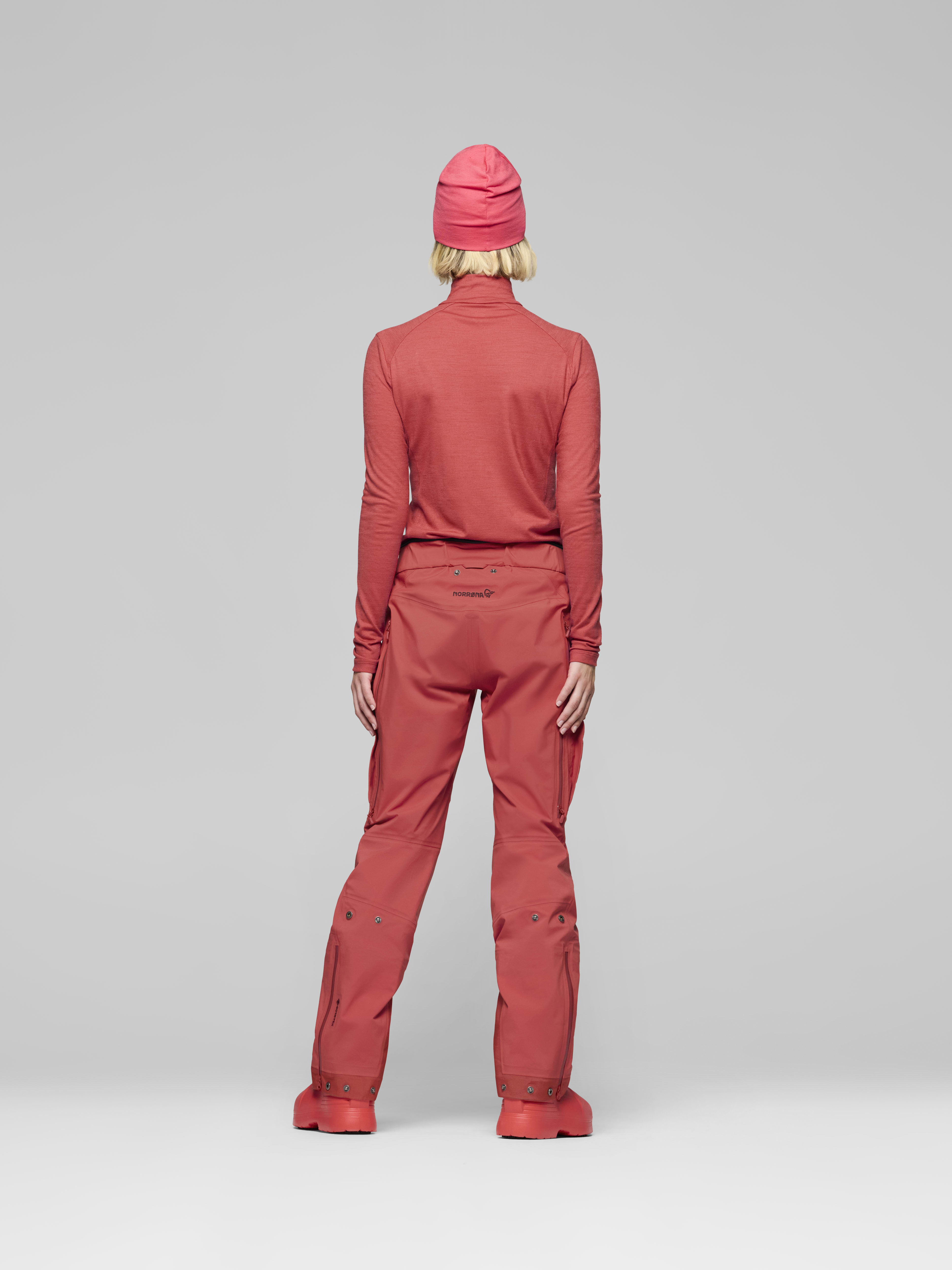 Female Look back image of lyngen Gore-Tex Pants Baked Apple