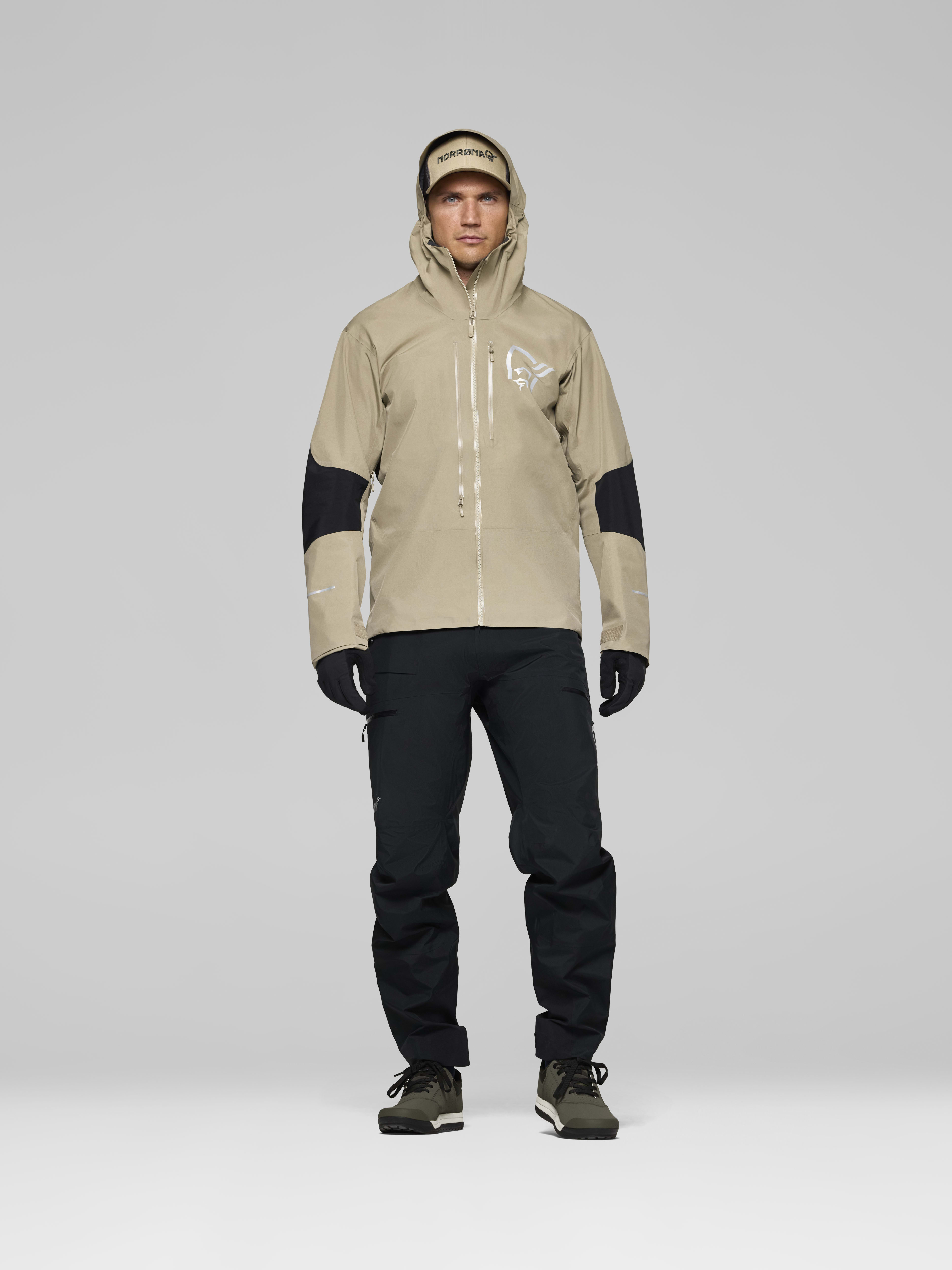 Male Look front image of fjora Gore-Tex Pro Jacket Winter Twig/Caviar Black