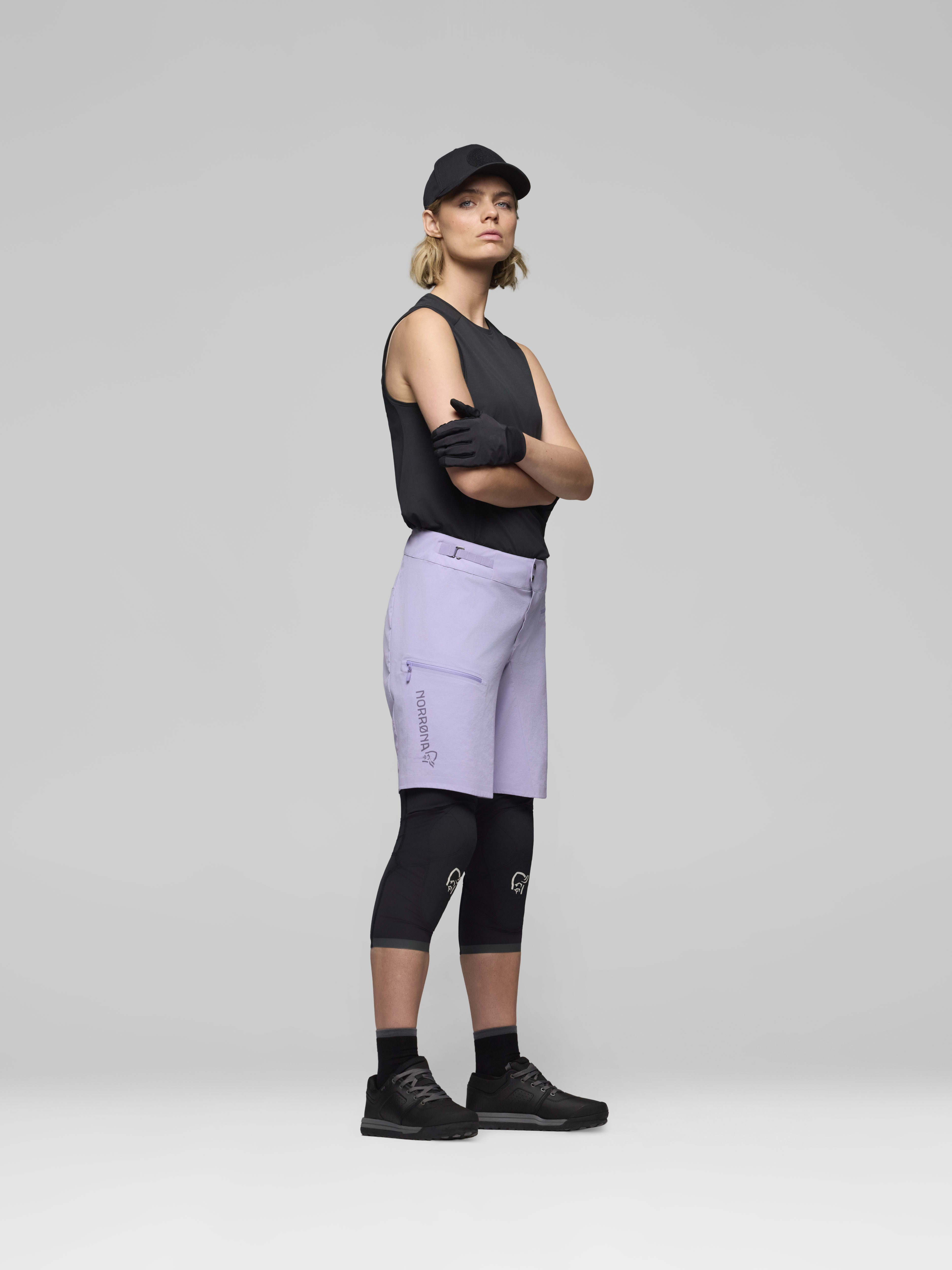 Female Look side image of fjora flex1 light Shorts Heirloom Lilac
