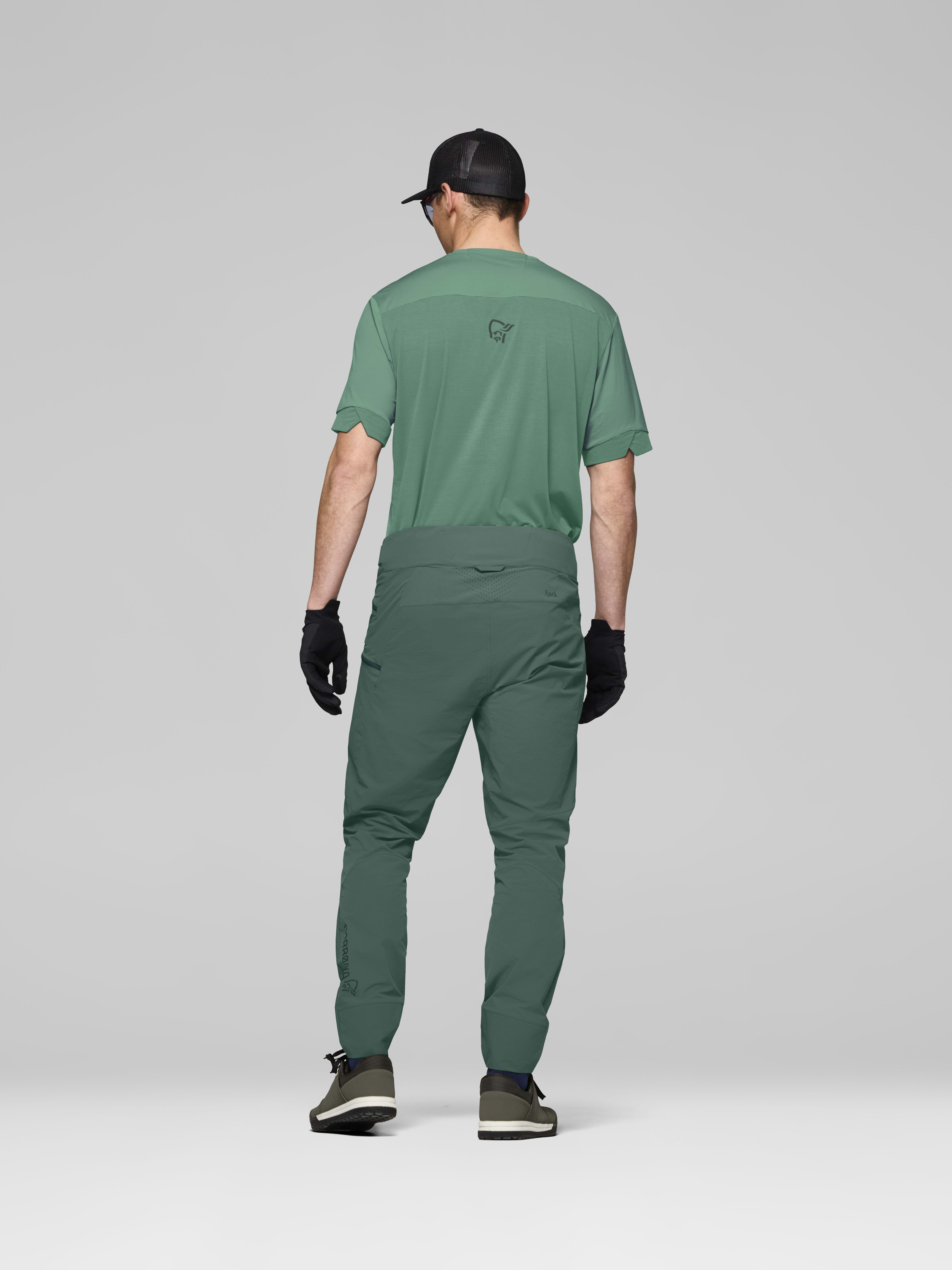 Male Look back image of fjora flex1 tech Pants Jungle Green
