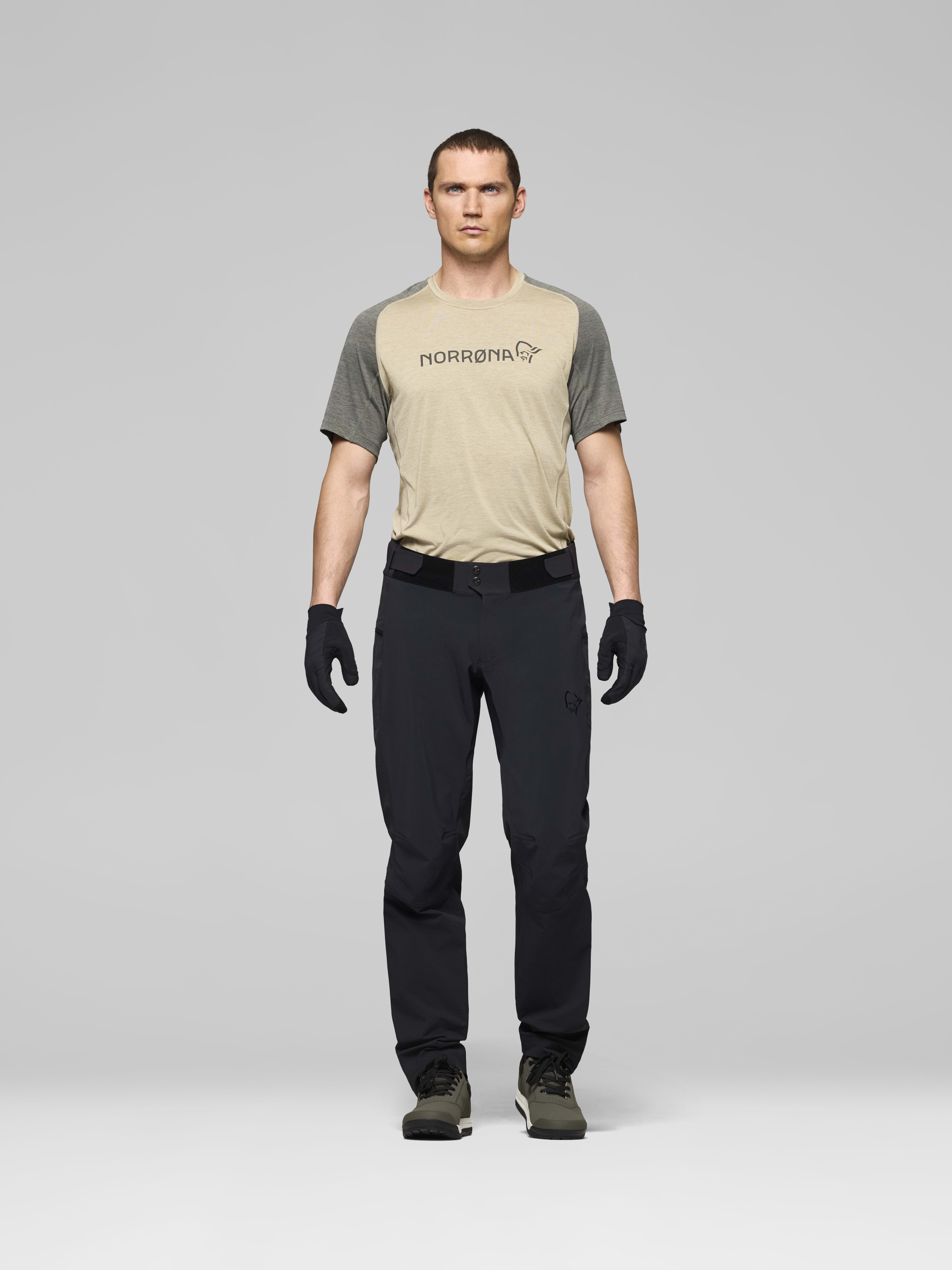 Male Look front image of fjora flex1 hybrid Pants Caviar Black