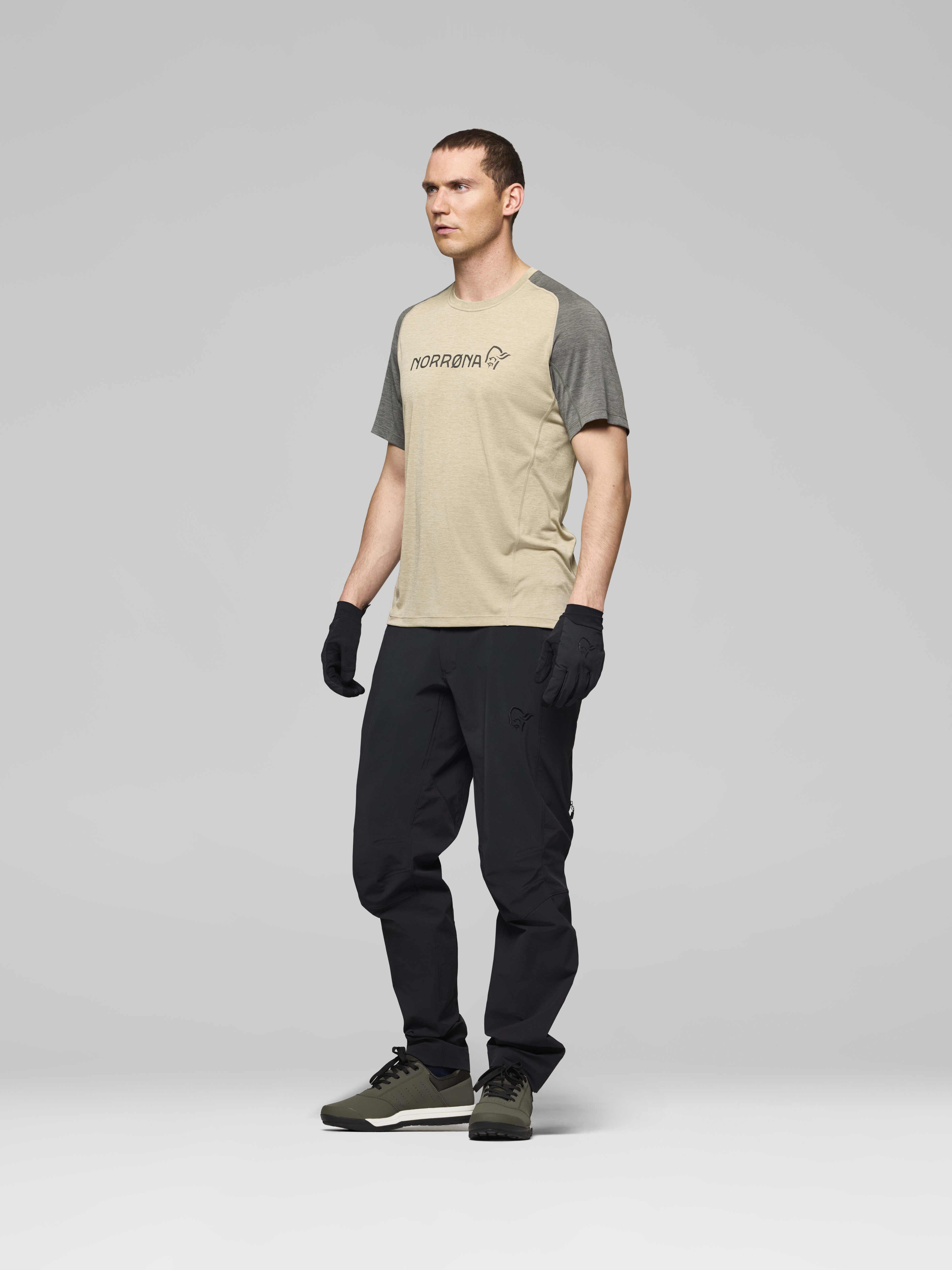 Male Look side image of fjora flex1 hybrid Pants Caviar Black
