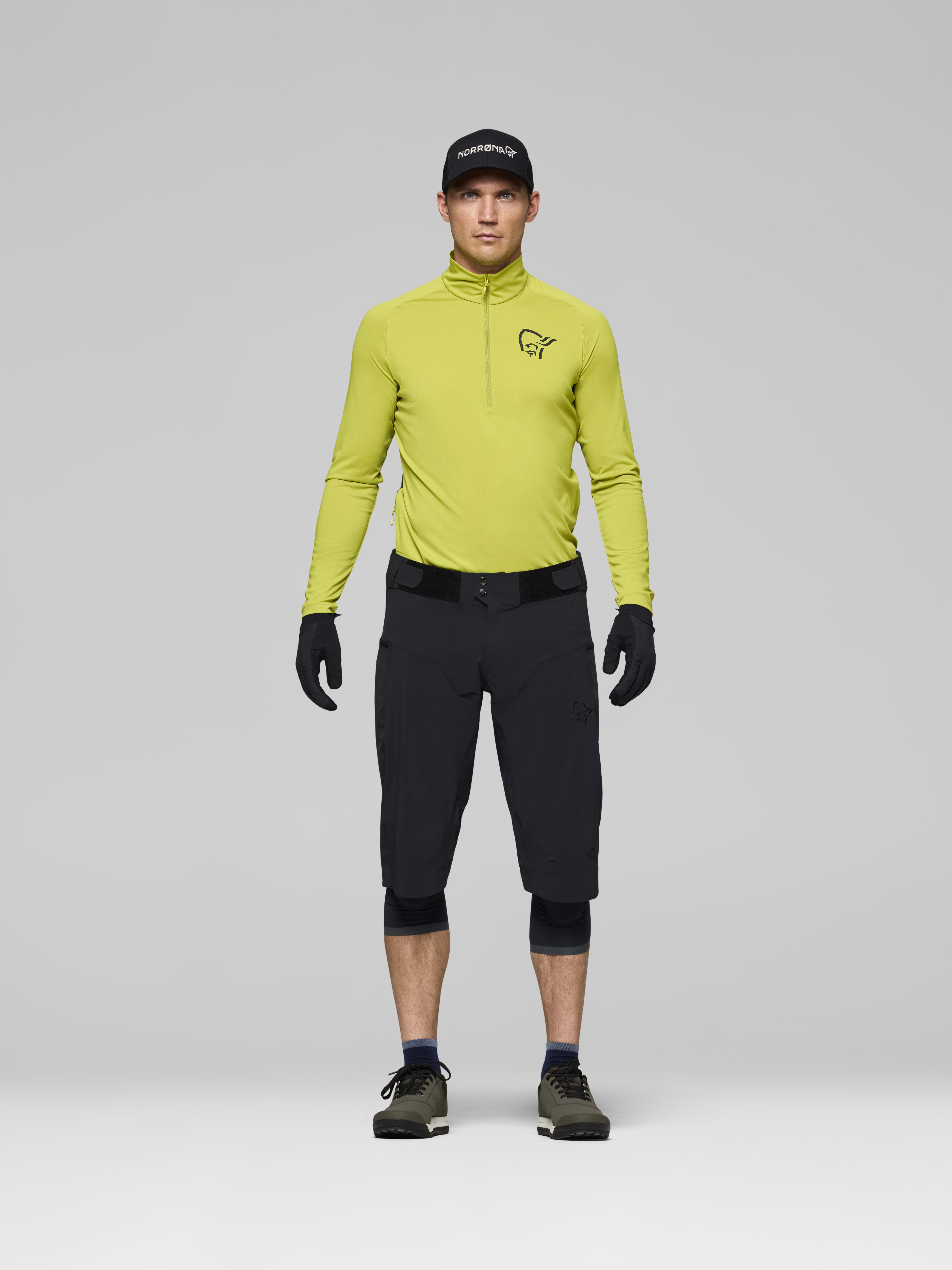Male Look front image of fjora flex1 hybrid Shorts Caviar Black