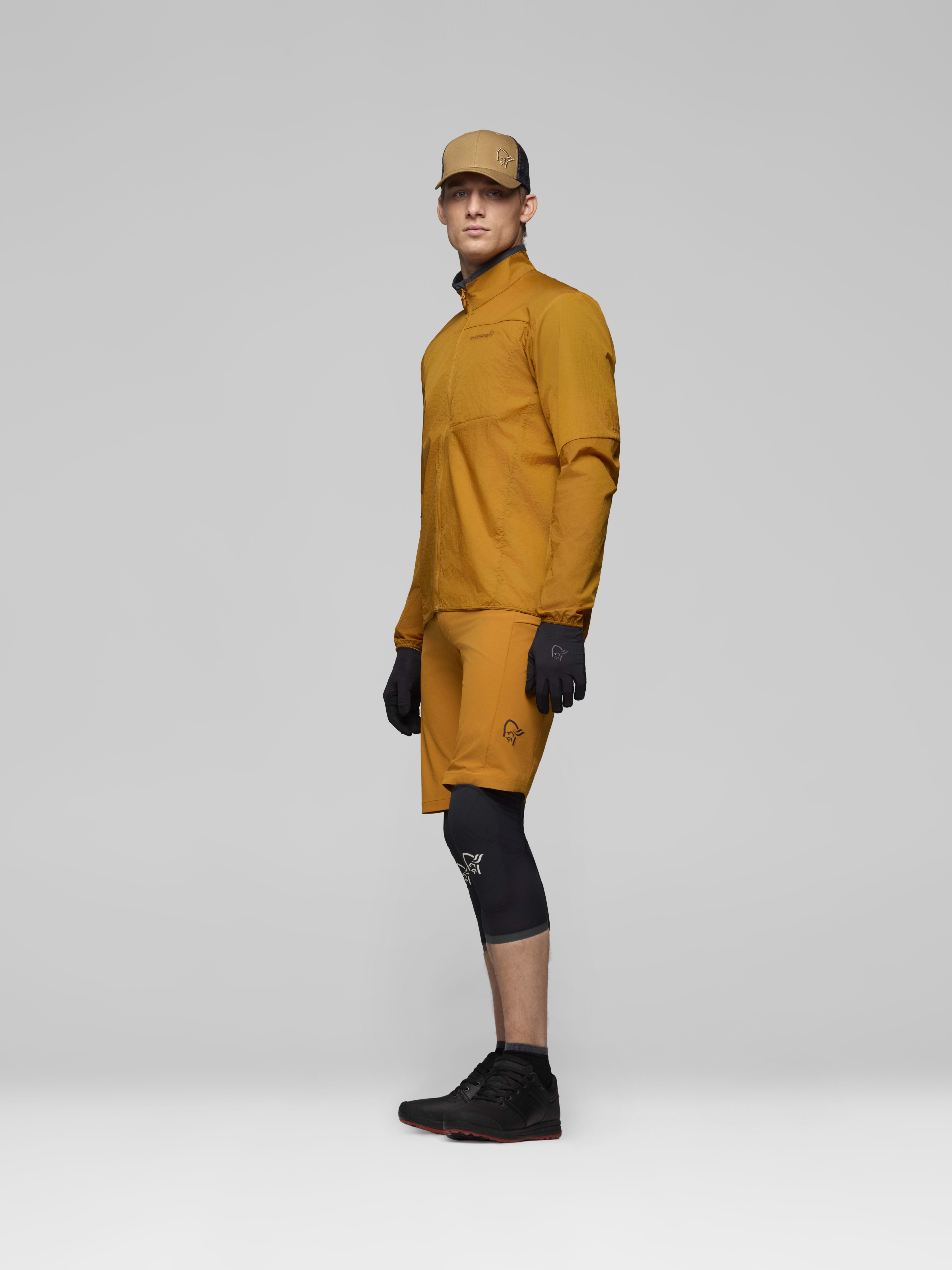 Male Look side image of fjora aero40 Jacket Honey Ginger
