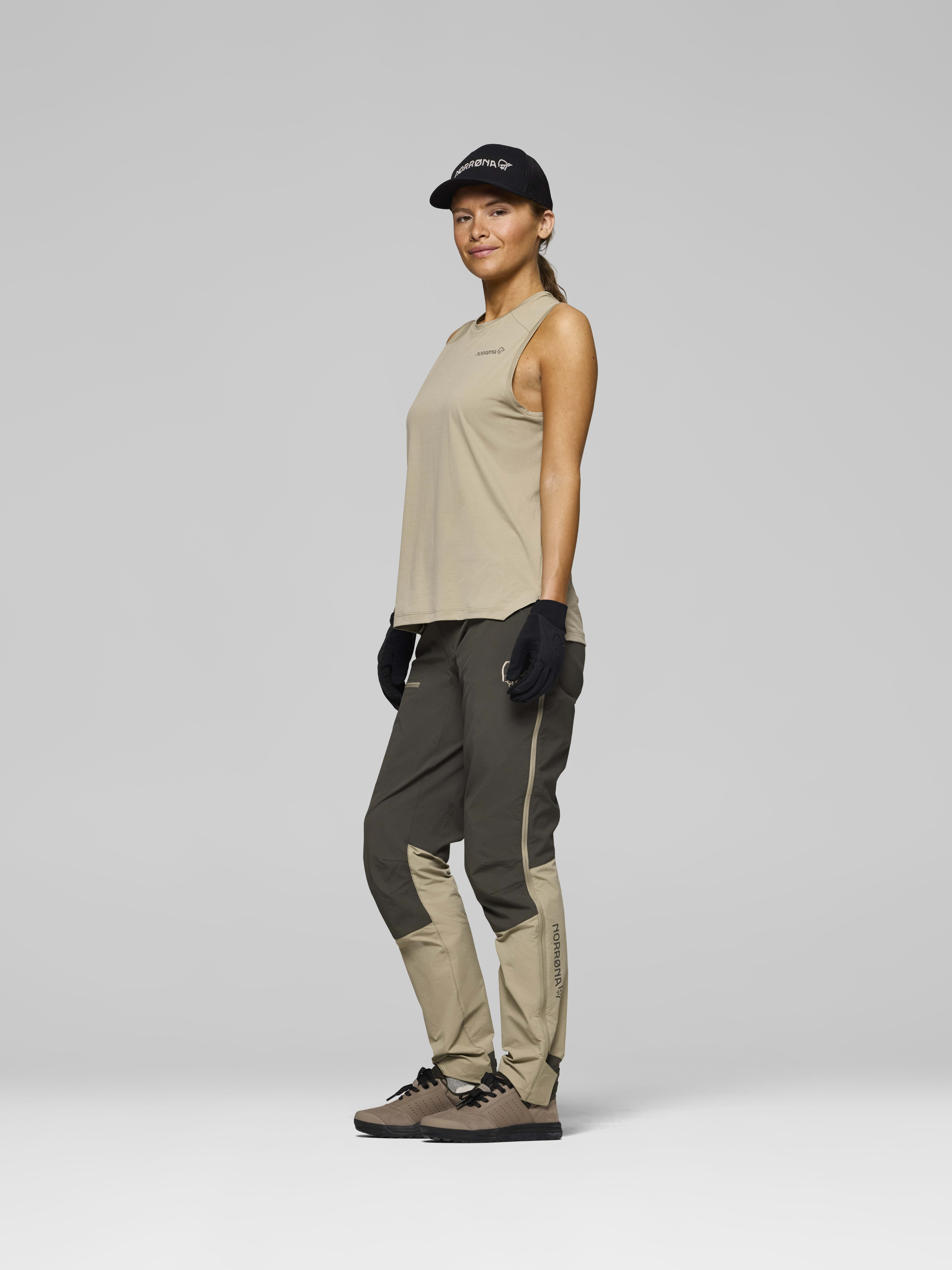 Female Look side image of fjora equaliser Sleeveless Winter Twig