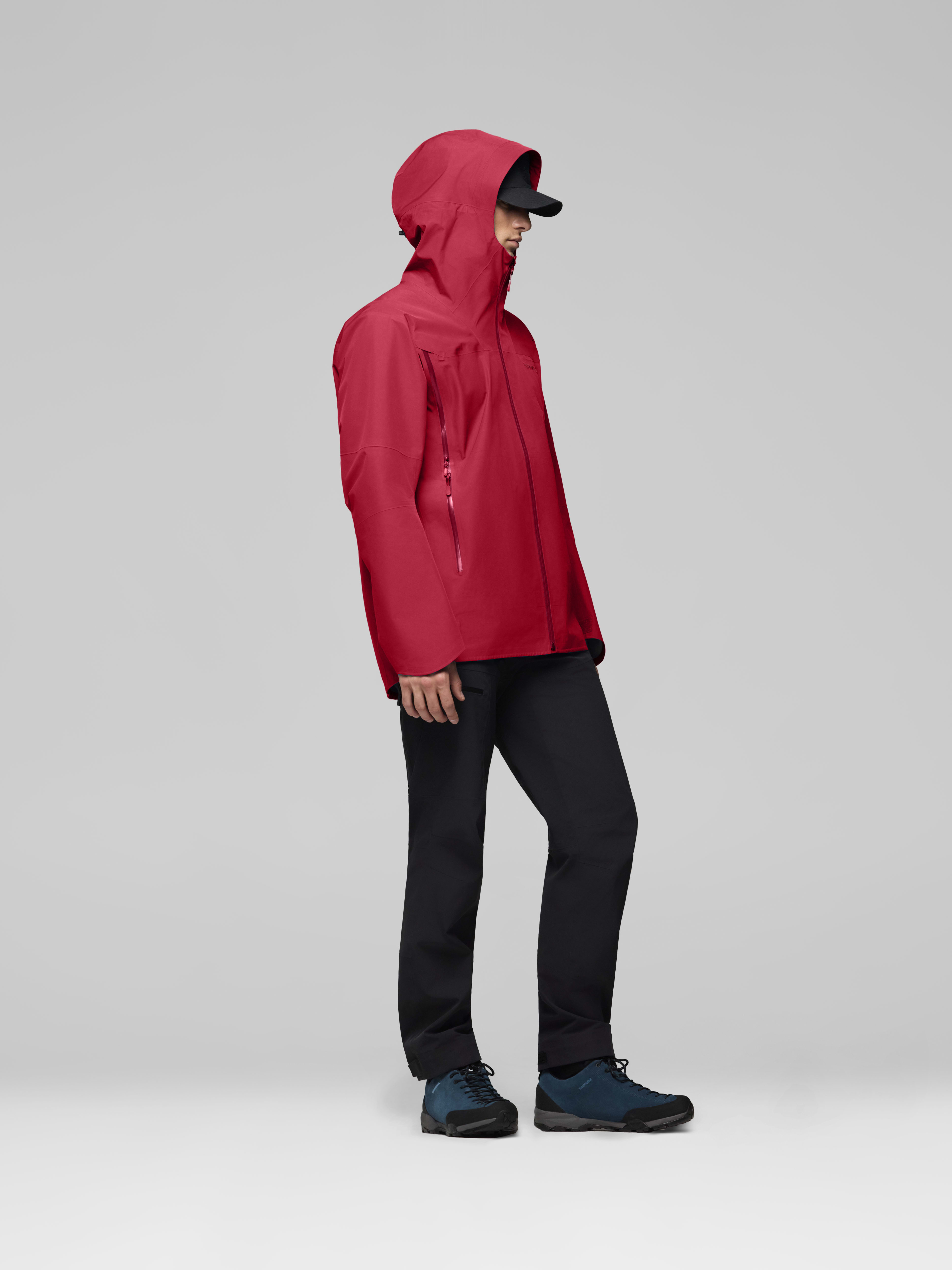 Male Look side image of femund Gore-Tex Jacket Scarlet Sage