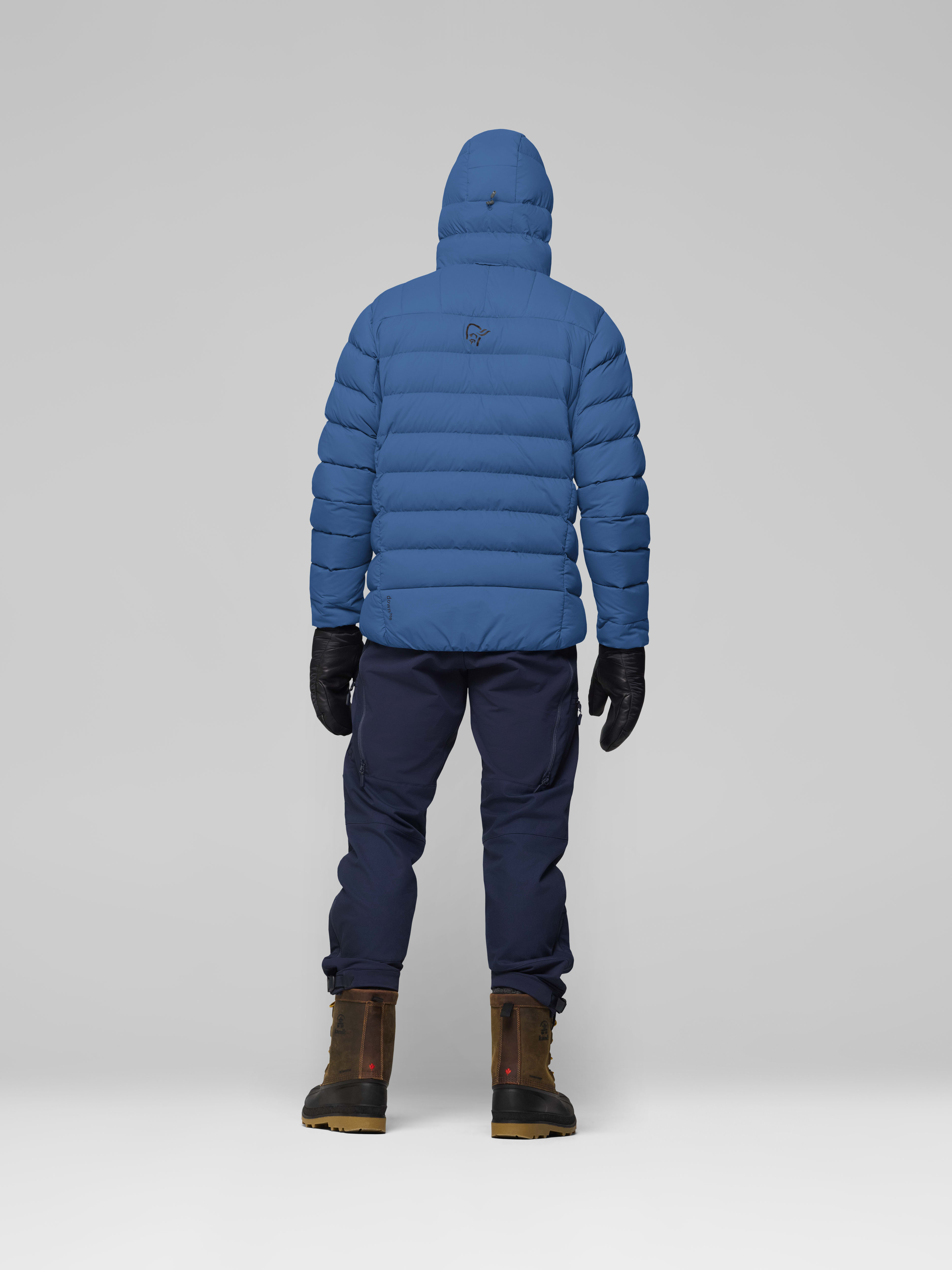 Male Look back image of femund down700 Zip Hood Dark Blue